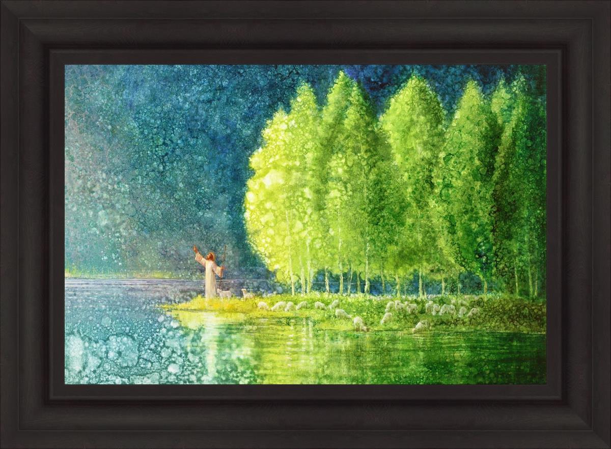 Beside Still Waters - Premium Home Decor & Wall Art for Living Room, Bedroom, Office | Calming Landscape Painting for Relaxation & Meditation Spaces