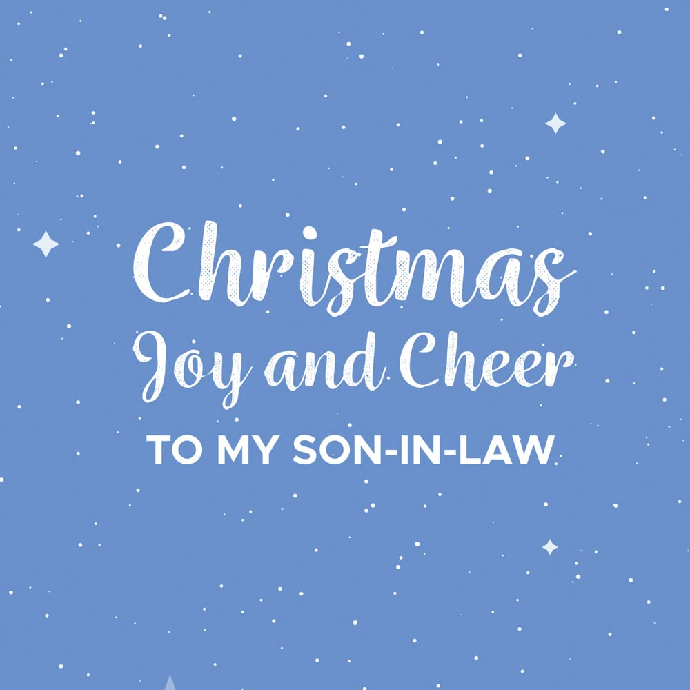 Premium Christmas Card for Son-in-Law - 5x7.75 Inch Eco-Friendly Greeting Card with Thick Cardstock & Envelope - Made in USA - Perfect for Holiday Gifts, Family Celebrations & Festive Mail Exchanges