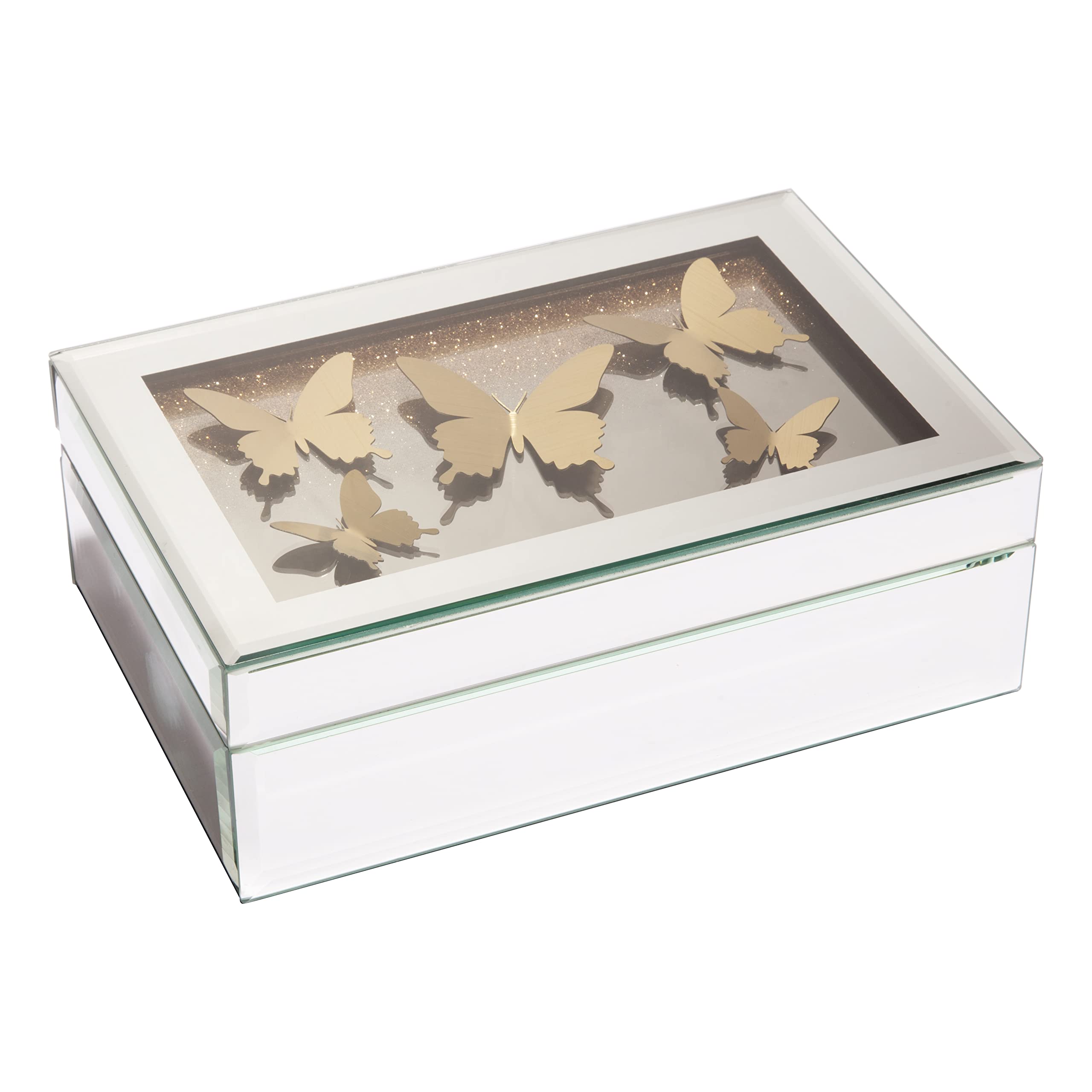 Luxury Gold Butterfly Jewelry Box - Elegant Jewelry Organizer & Storage Case for Women & Girls - Perfect for Travel, Home Decor & Gift Giving