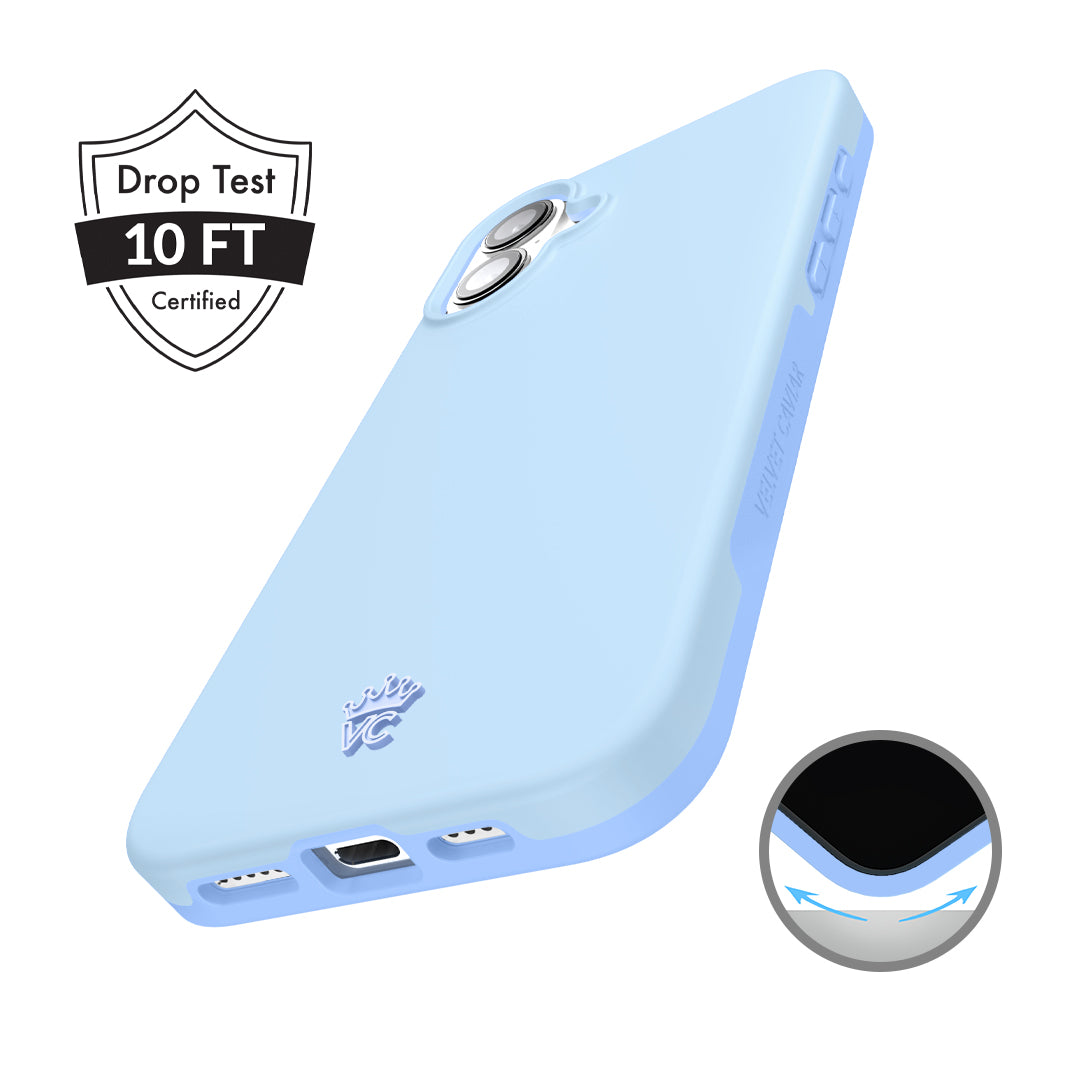 Premium Cotton Candy Blue iPhone Case - Soft Silicone Protective Cover for iPhone [Model] - Trendy, Durable & Slim Design for Everyday Use, Travel & Outdoor Activities
