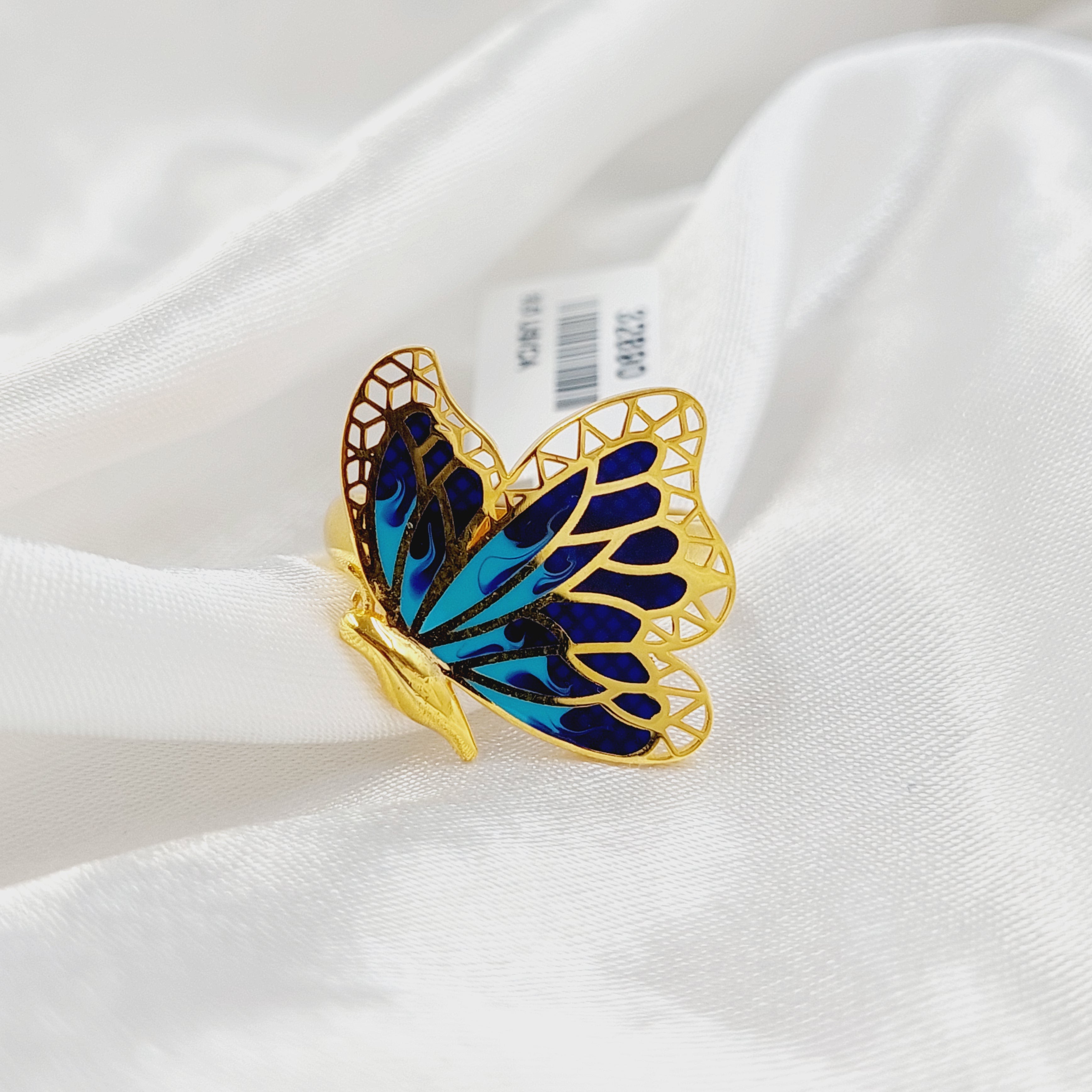Enameled Butterfly Ring for Women - Elegant Handmade Jewelry Gift for Birthday, Anniversary & Valentine's Day - Perfect for Casual Wear, Parties & Special Occasions