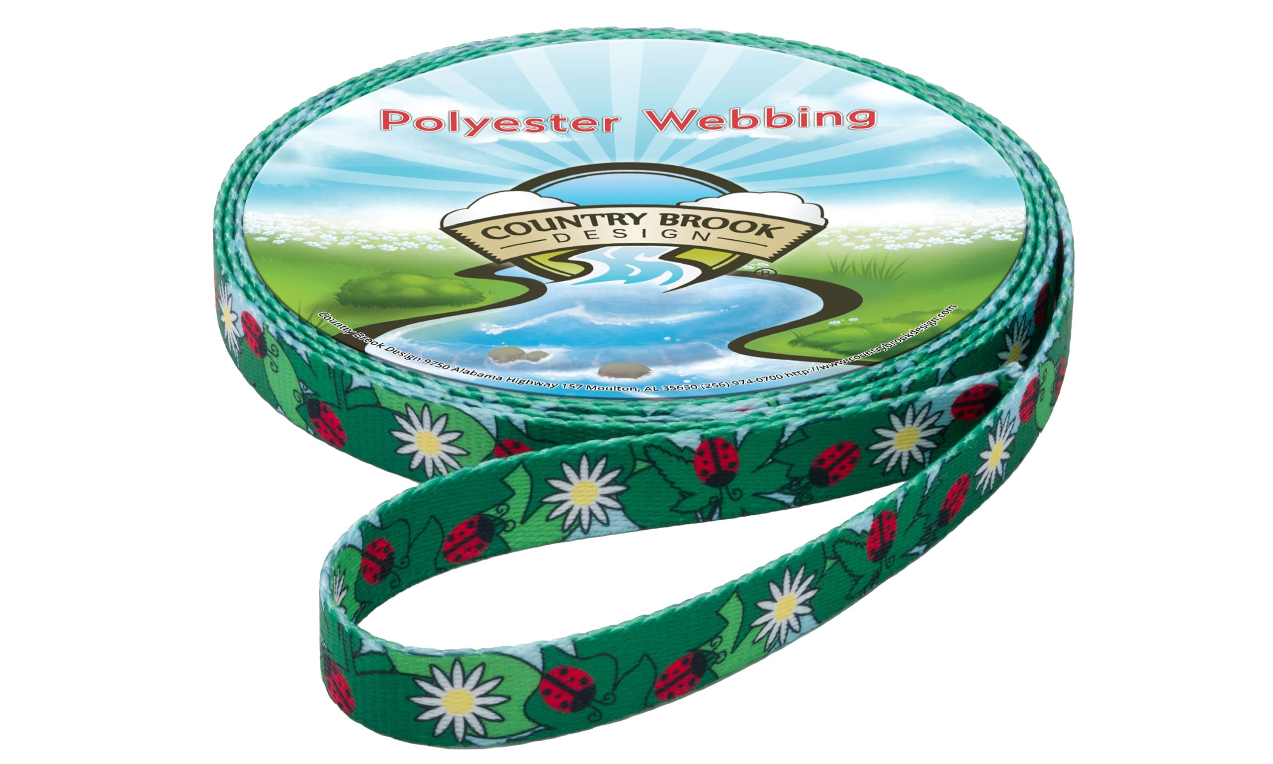 Country Brook Design - Ladybug Picnic Polyester Webbing for Outdoor Picnics, DIY Crafts, and Garden Decor | Durable & Water-Resistant Fabric for Table Runners, Bags, and Home Accessories