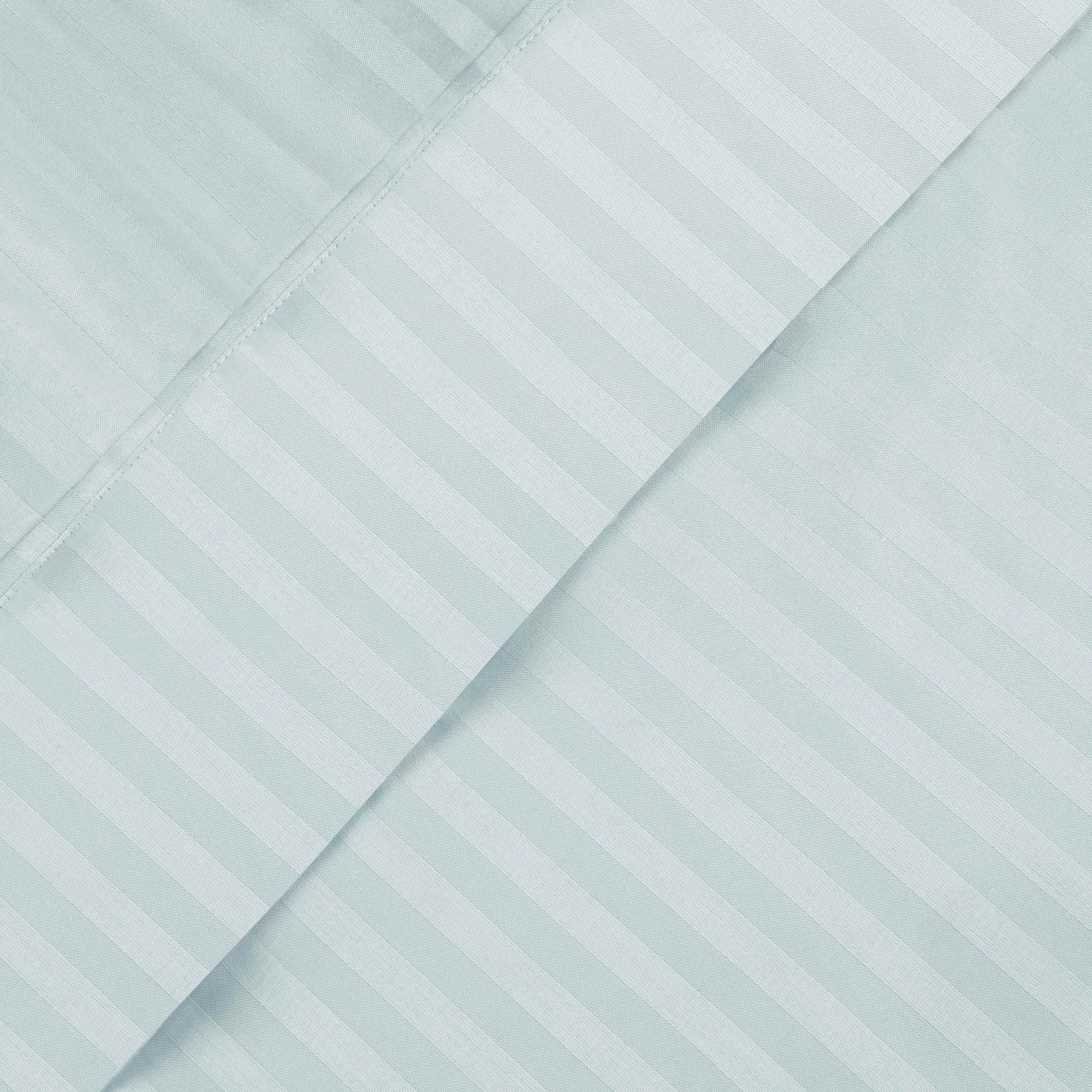 Premium 600 Thread Count Egyptian Cotton Sheet Set - Deep Pocket, Striped Design for Ultimate Comfort & Luxury - Perfect for Master Bedrooms & Guest Rooms