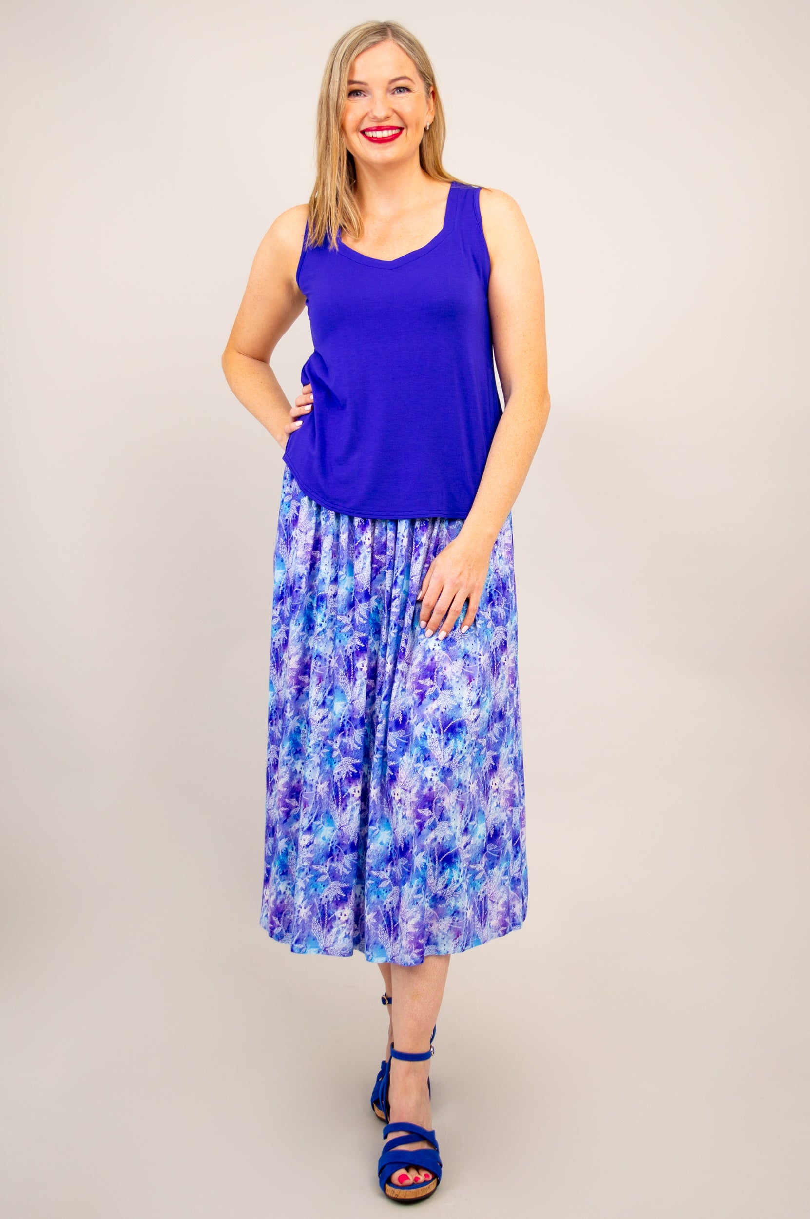 Stylish Blythe Skirt with Polka Dots - Soft Linen Bamboo Blend for Women | Perfect for Casual Outings, Summer Dresses & Boho Fashion