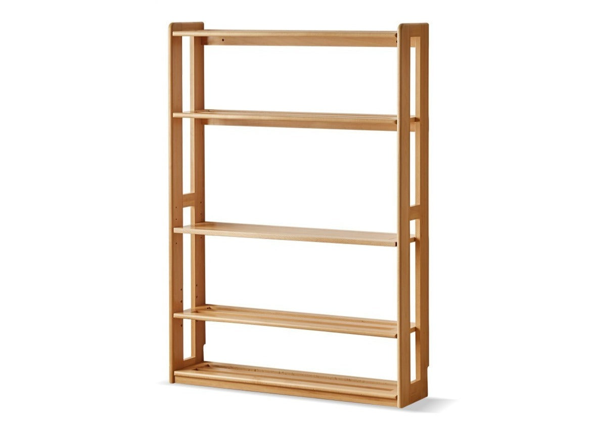 Solid Wood Floor-to-Ceiling Bookshelf - Beech & Oak Wooden Storage Shelf for Books, Toys, and Home Decor | Perfect for Living Room, Nursery, and Home Office Organization