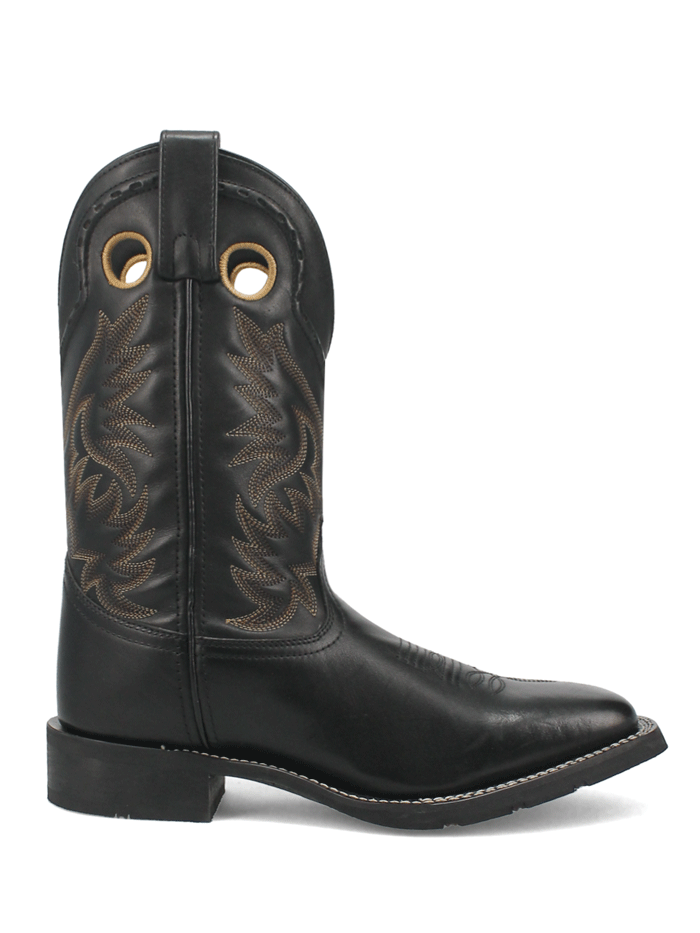 Laredo 7710 Men's KANE Leather Boots Black - Durable & Stylish Cowboy Boots for Western Riding, Work & Casual Wear