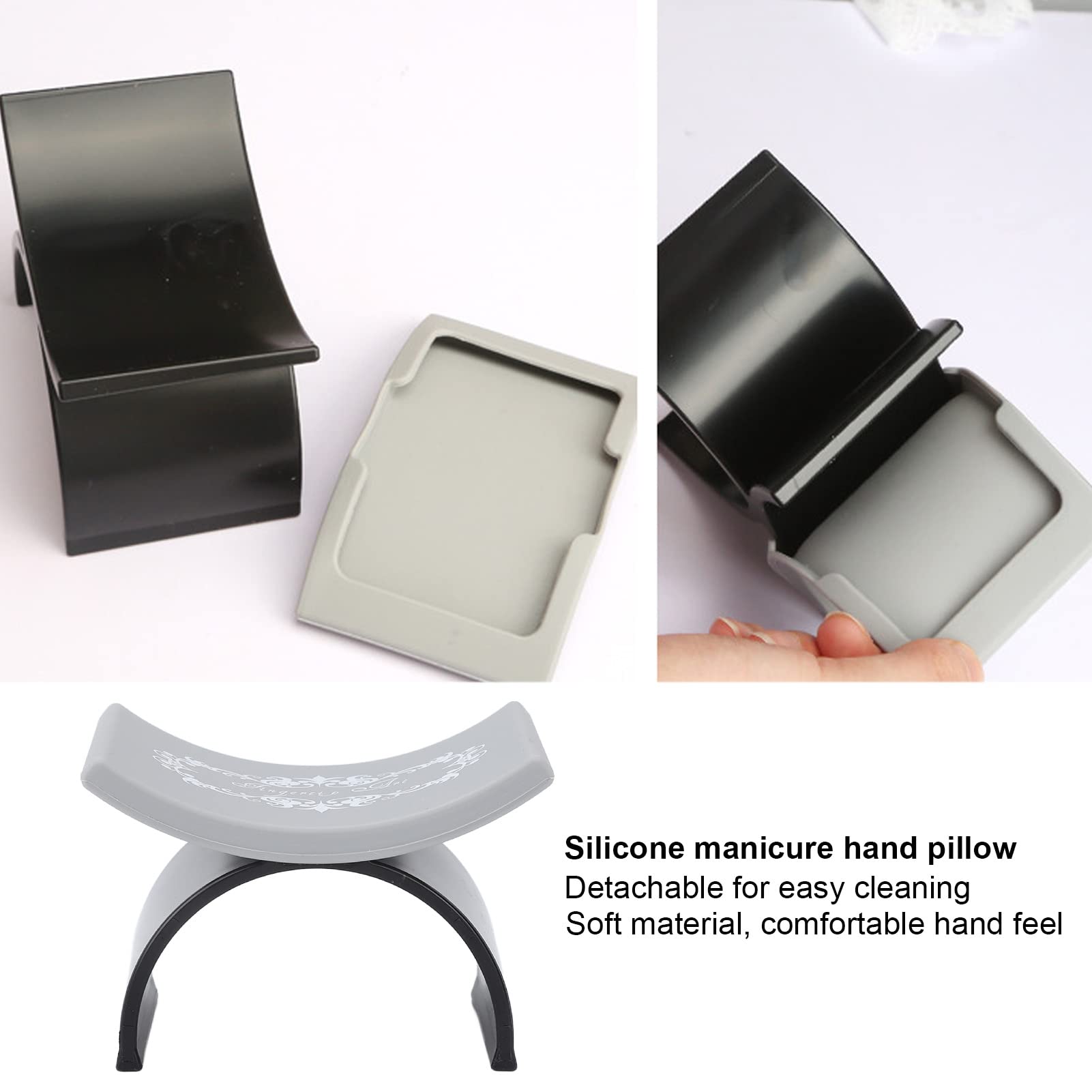 Premium U-Shaped Silicone Nail Arm Rest Cushion - Soft Hand Pillow Holder for Manicures & Nail Art - Perfect for Salon, Home Spa & Professional Nail Technicians