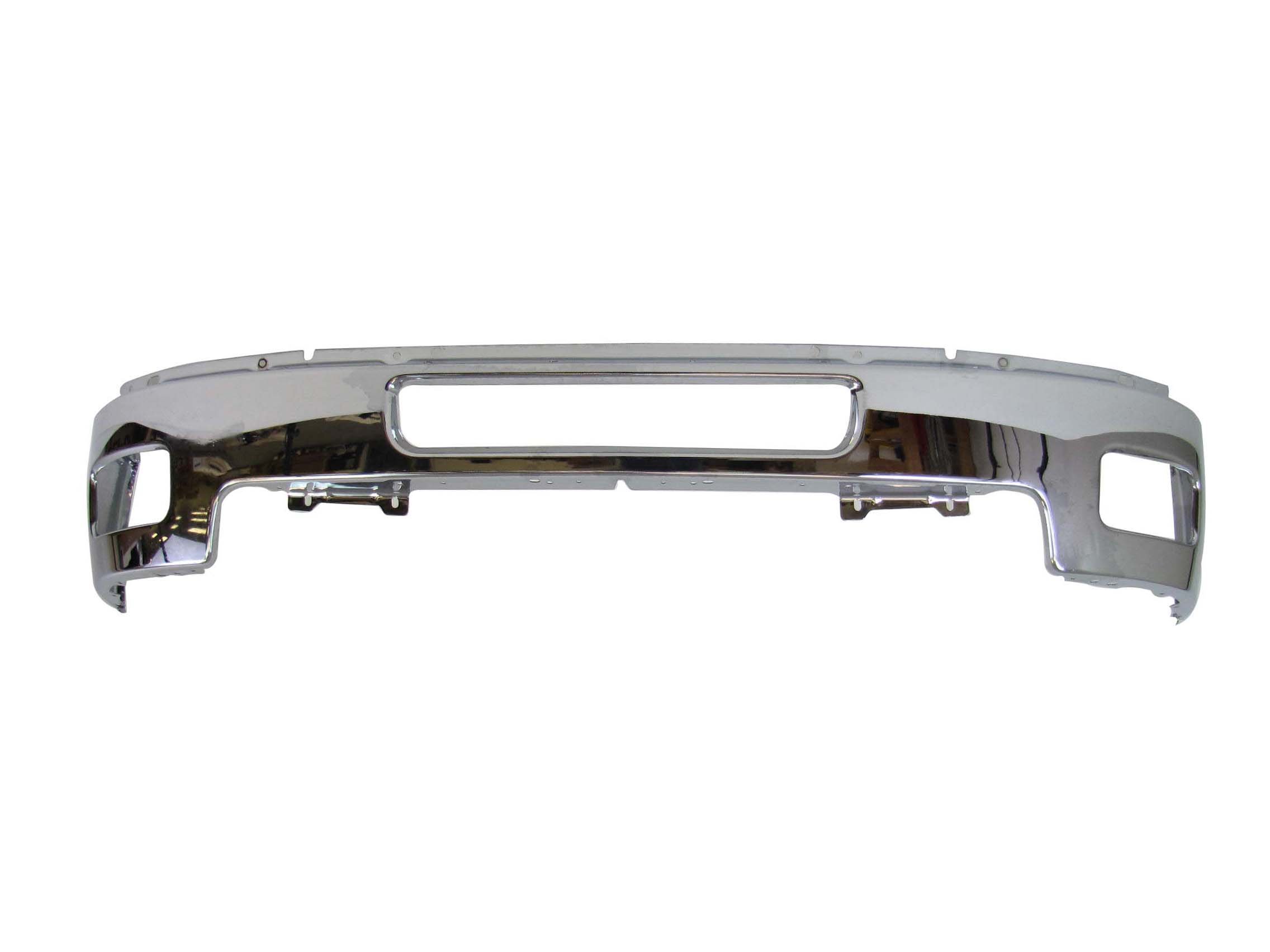 2011-2014 Chevy Silverado 2500HD 3500HD Chrome Front Bumper with Fog Light Holes - GM1002837 | Heavy Duty Truck Replacement Part for Off-Road & Towing