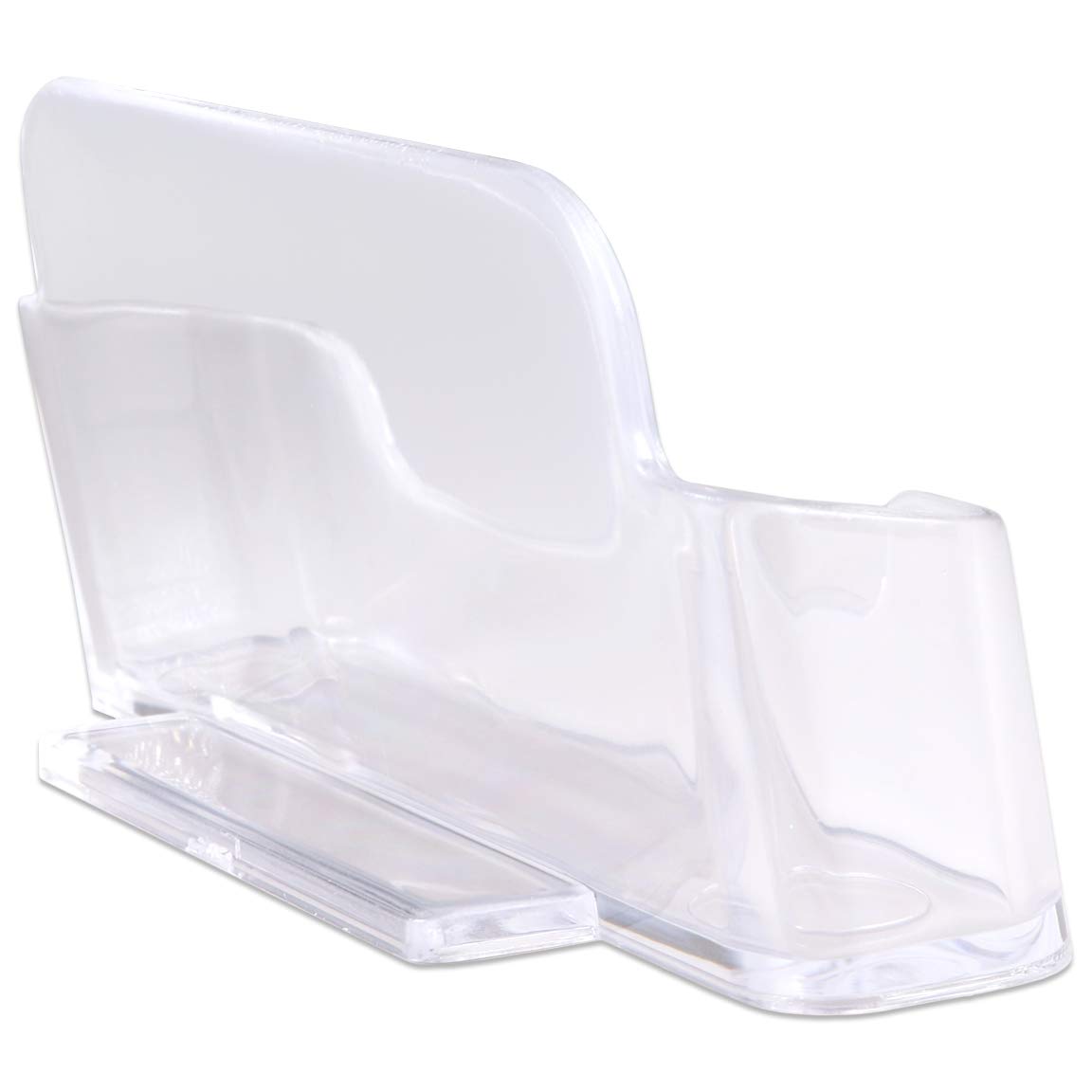 240 Pack Beauticom Premium Business Card Holders - Clear Acrylic Plastic Desktop Name Card Display Stand for Office, Reception, Conference & Home Use | Professional Single Card Holder for Business Cards, Credit Cards & IDs