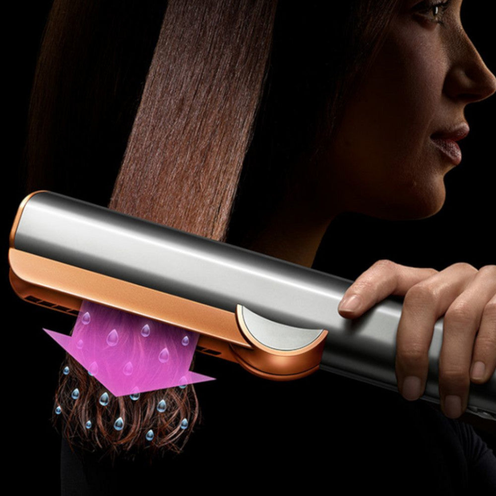 Dyson Airstrait Hair Straightener - Bright Nickel/Rich Copper | Certified Refurbished with 1 Year Warranty | Professional Salon Quality Styling for Smooth, Shiny Hair at Home