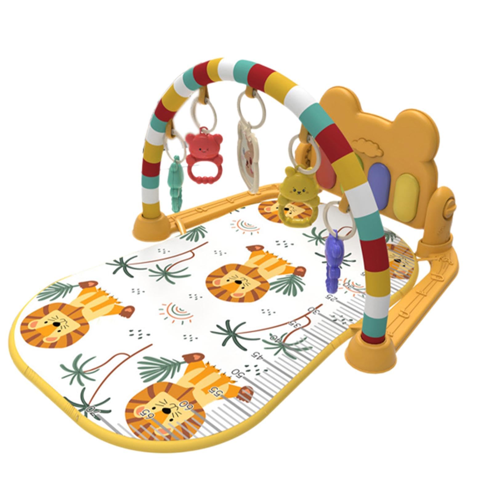 Kids Gym Mat - Cartoon Activity Musical Play Mat for Fitness, Kicking & Leg Strength Exercises | Multifunctional Exercise Mat for Toddlers & Children | Perfect for Playrooms, Daycares & Home Workouts