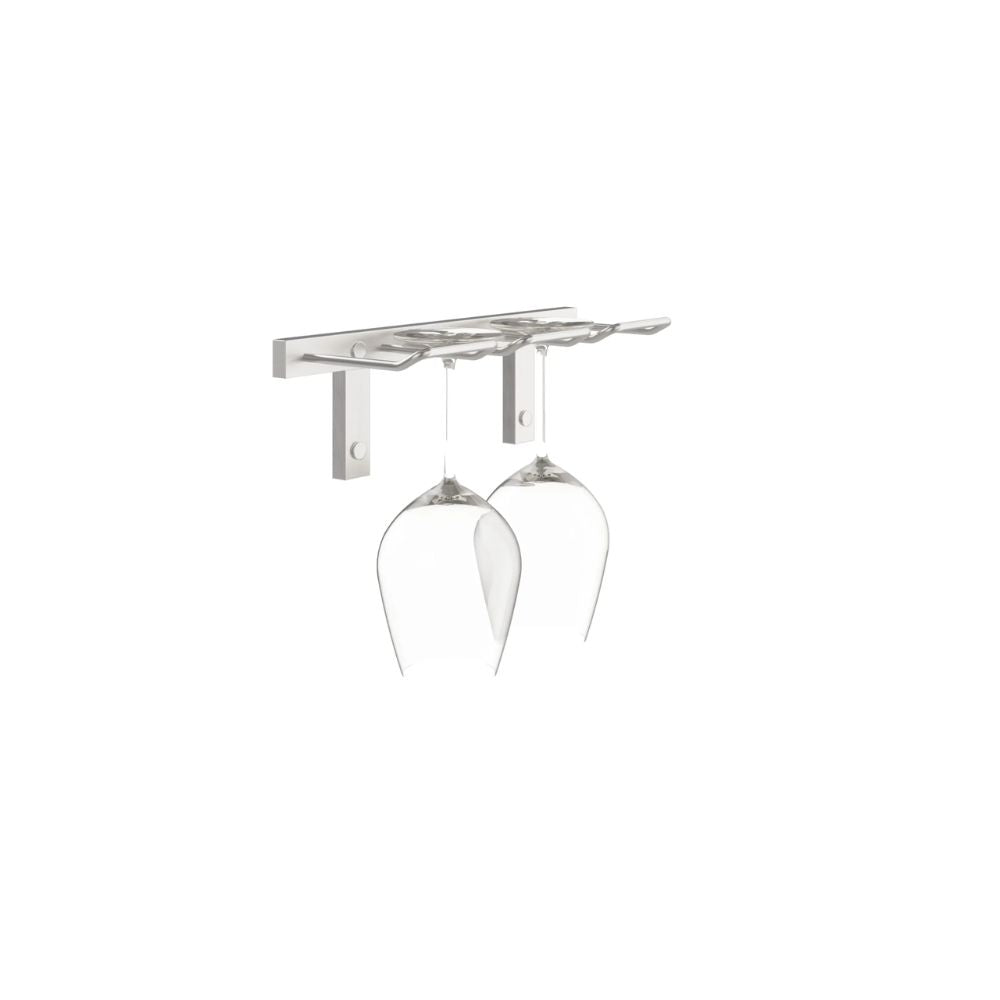 Premium W Series Stemware Rack - Holds 2 to 6 Wine Glasses for Organized Bar, Kitchen Cabinet & Dining Room Storage