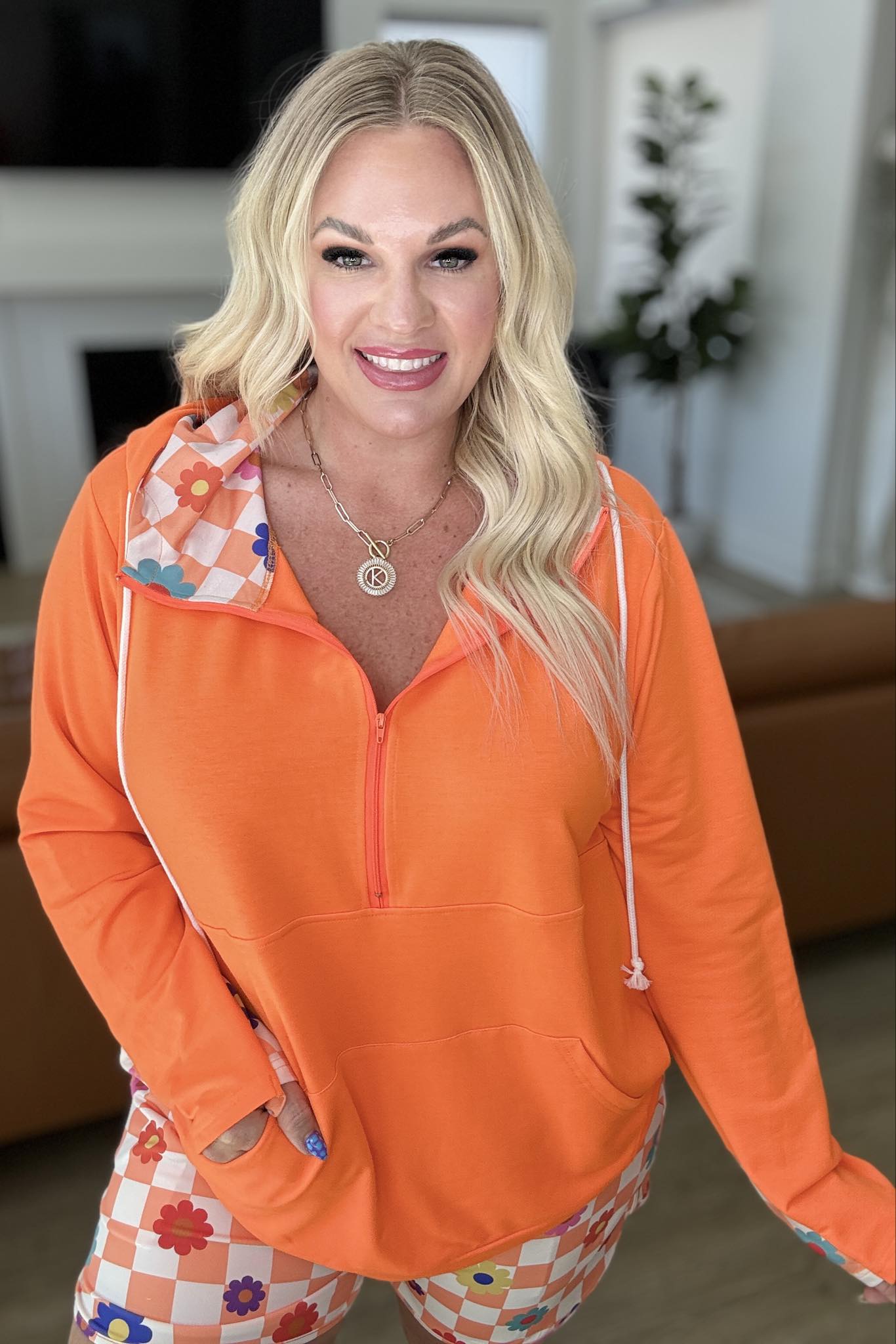 PREORDER: Audre Half Zip Hoodie - 3 Stylish Prints for Women | Cozy & Trendy Pullover for Casual Wear, Gym, and Outdoor Activities