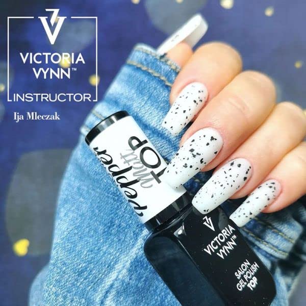 Victoria Vynn GEL POLISH Top Matt Pepper No Wipe UV LED Gel Polish - 8ml Matte Finish for Long-Lasting Nails | Perfect for Salon & Home Manicures