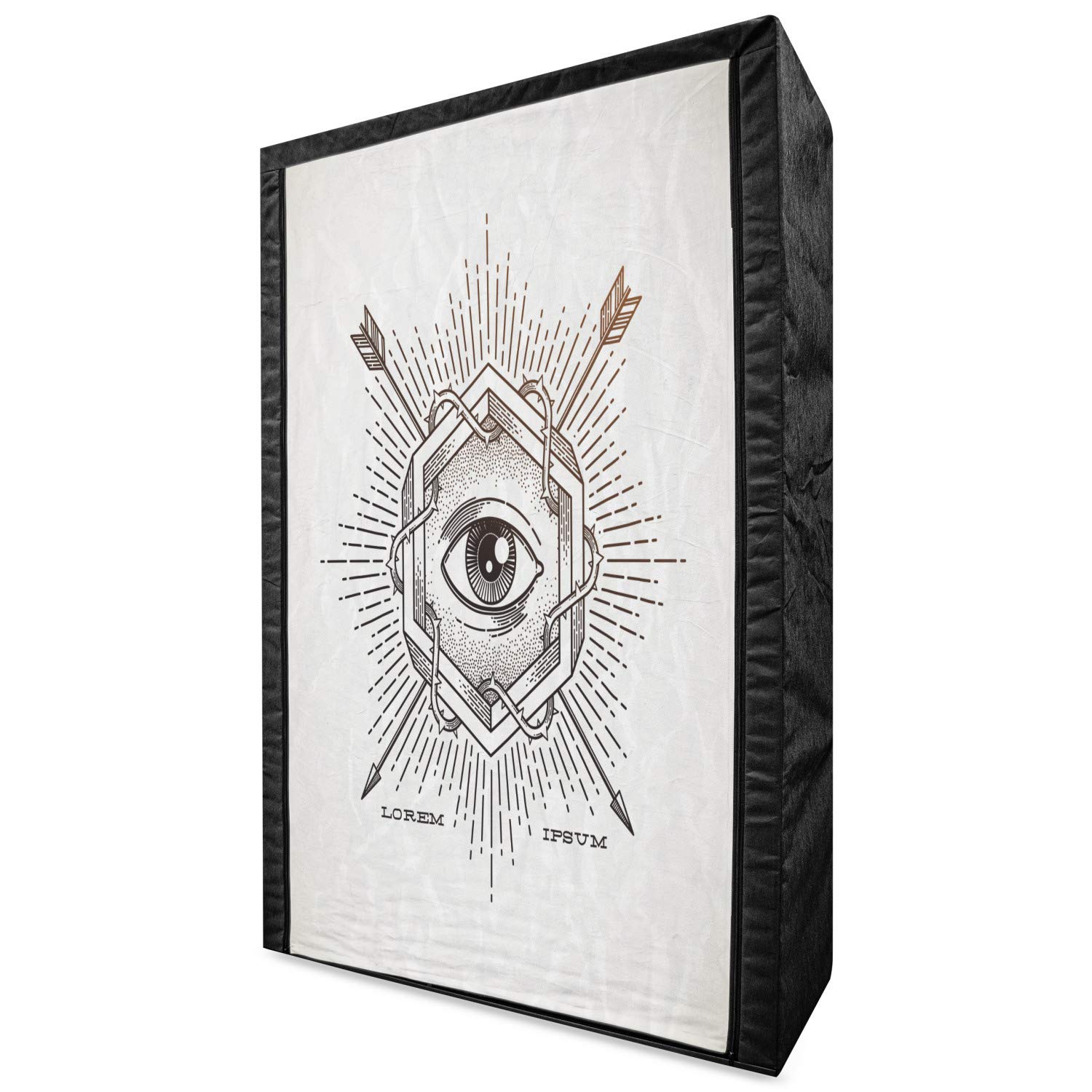 Ambesonne Occult Portable Fabric Wardrobe with Third Eye Hexagon Print | 42.5