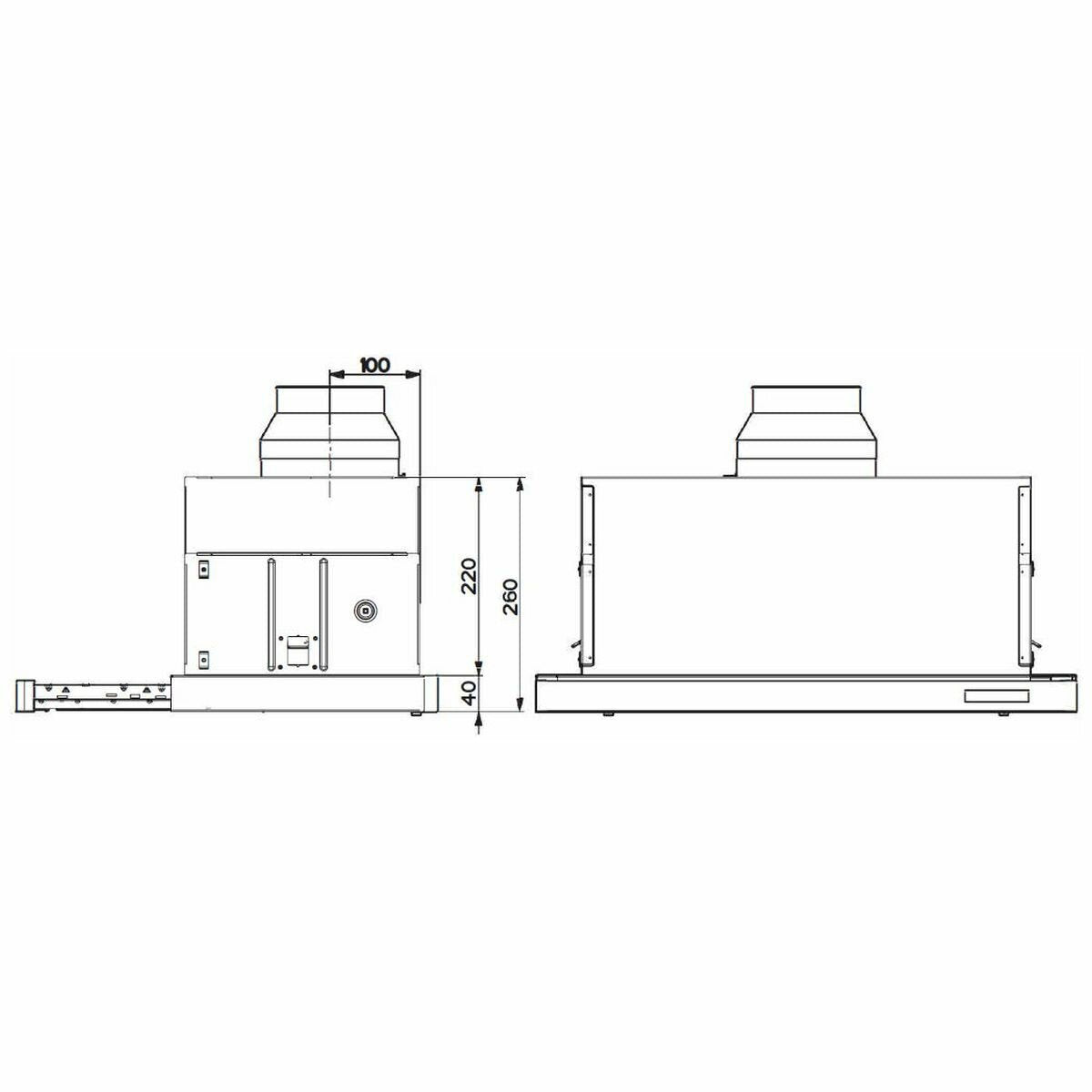 Smeg 60cm Stainless Steel Telescopic Slide-Out Range Hood STH650X - Powerful Kitchen Ventilation for Smoke & Odor Removal - Perfect for Modern Home Cooking & Grilling