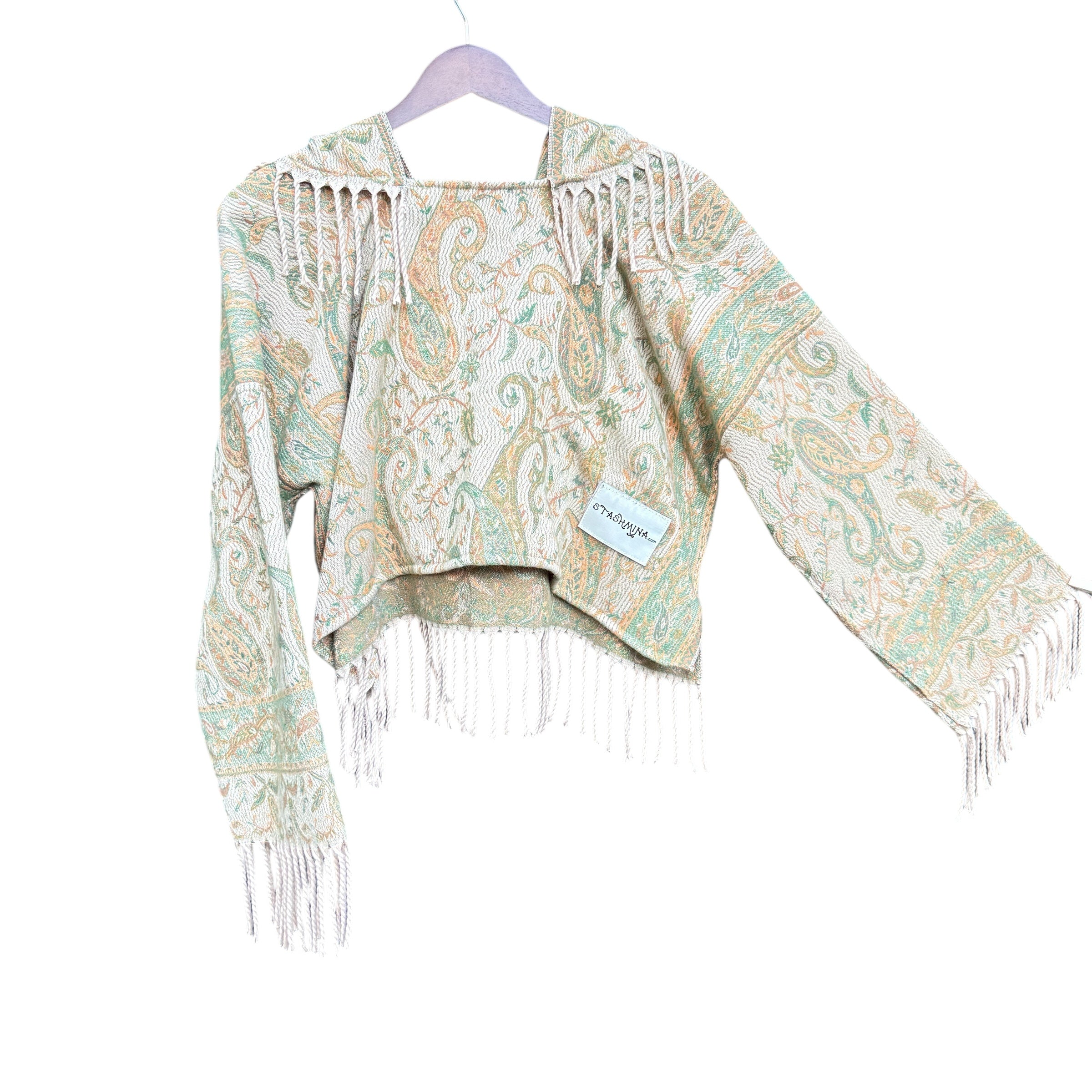 Soft Plush Pashmina Long Sleeve Crop Top - Cozy Winter Fashion for Women | Perfect for Casual Outfits, Layering & Cold Weather Wear