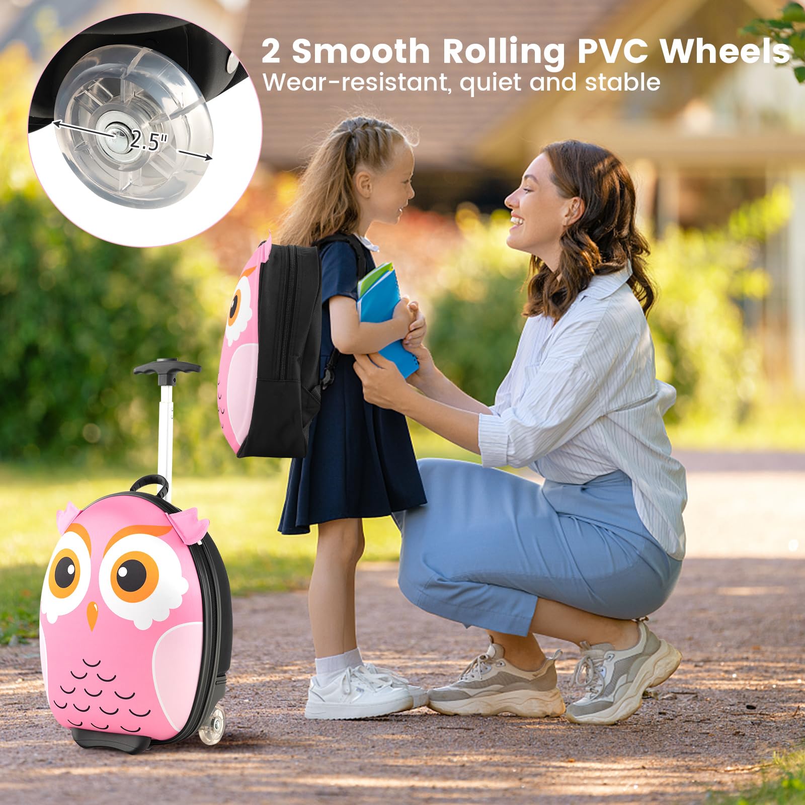 Goplus 2-Piece Kids Carry On Luggage Set - 16
