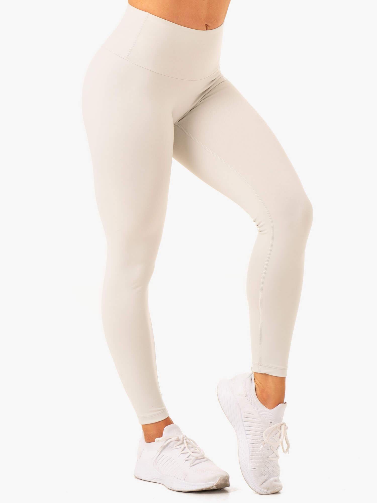 Vital High Waisted Scrunch Butt Lifting Leggings for Women - Snow Grey | Yoga, Workout, Running & Lounge Wear