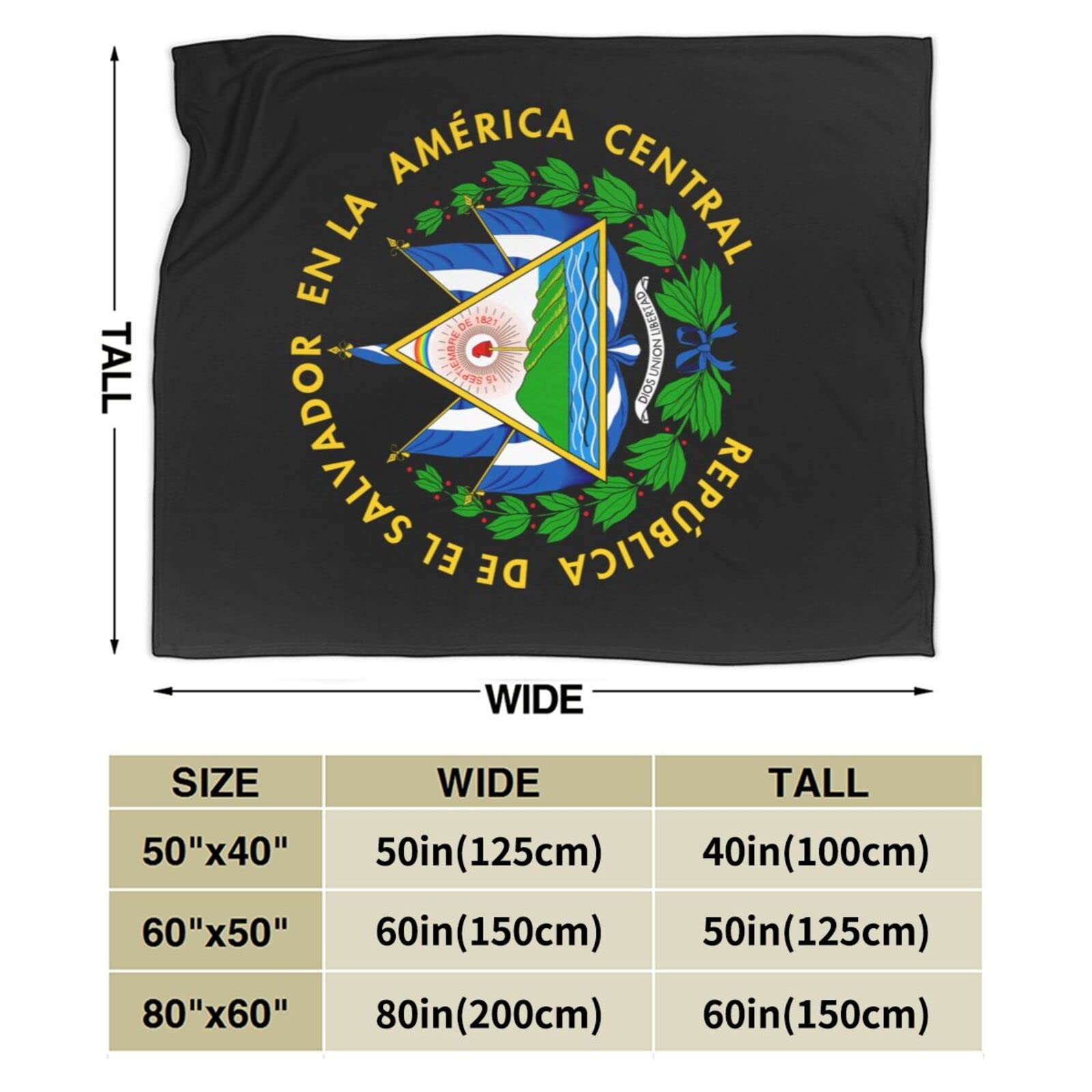 El Salvador Flag Printed Flannel Throw Blanket 50x40 Inches - Soft Anti-Pilling Blanket for Bed, Sofa, Living Room & Bedroom - Perfect for Home Decor, Gifts, and Cozy Winter Nights