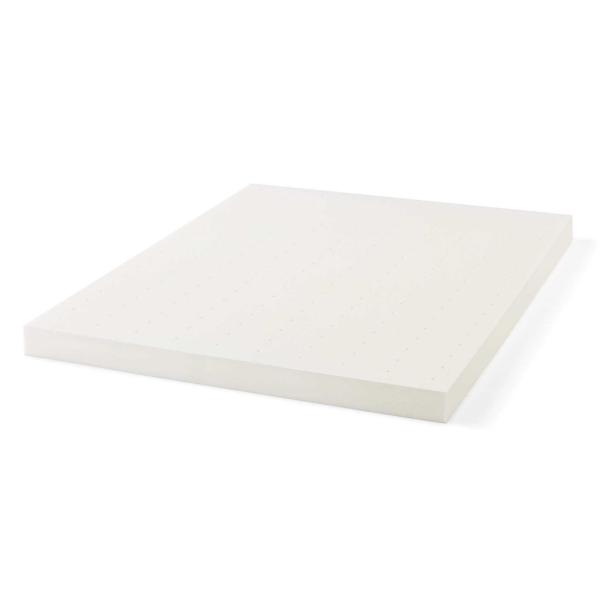 LUCID 4 Inch Ventilated Memory Foam Mattress Topper for Queen Size Bed - Cooling Gel Infused, Pressure Relief & Comfort Support - 3 Year Warranty - Ivory - Perfect for Hot Sleepers & Back Pain Relief