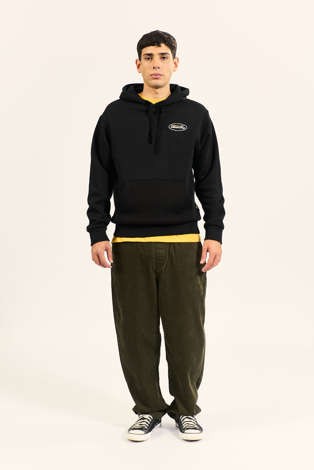 Billabong H Dog Hoodie - Black Men's Pullover Fleece Hooded Sweatshirt for Casual Wear & Outdoor Activities