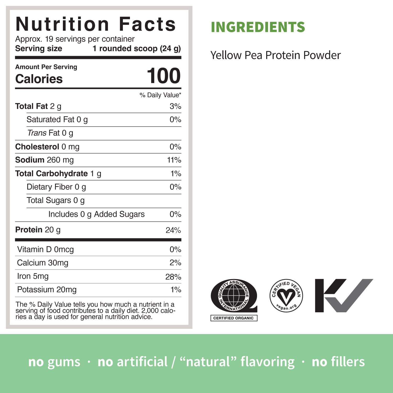 Sprout Living Organic Pea Protein Powder - 20g Plant-Based Vegan Protein, Non-GMO, Dairy-Free, Gluten-Free, Keto-Friendly, No Artificial Sweeteners (1lb) - Perfect for Smoothies, Baking & Post-Workout Recovery