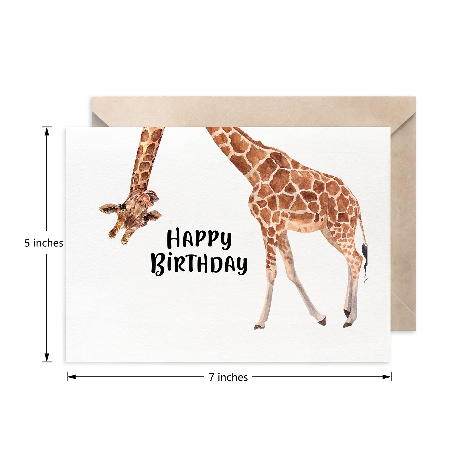 Funny Giraffe Birthday Card for Women & Men - Perfect Gift for Friends