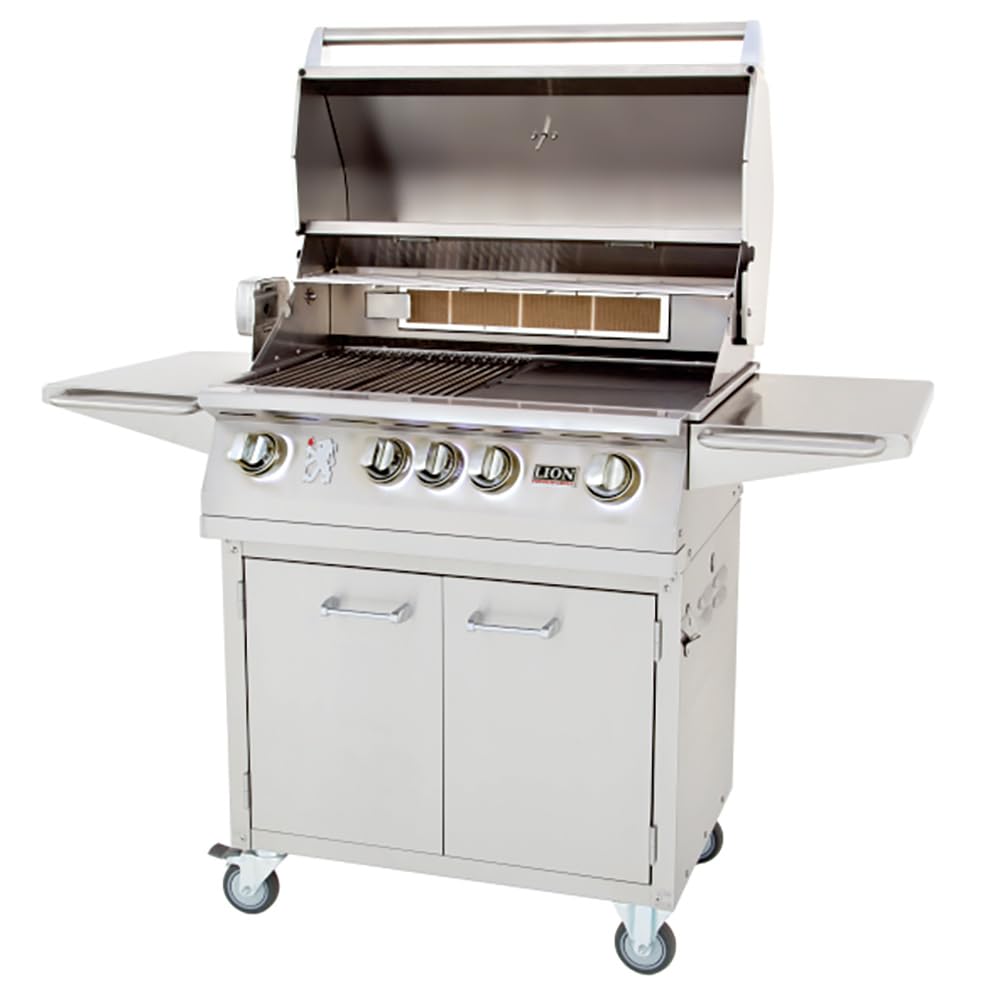 32 Inch Stainless Steel Propane Gas Grill with Cart - Outdoor BBQ Grill for Backyard, Camping & Tailgating Parties