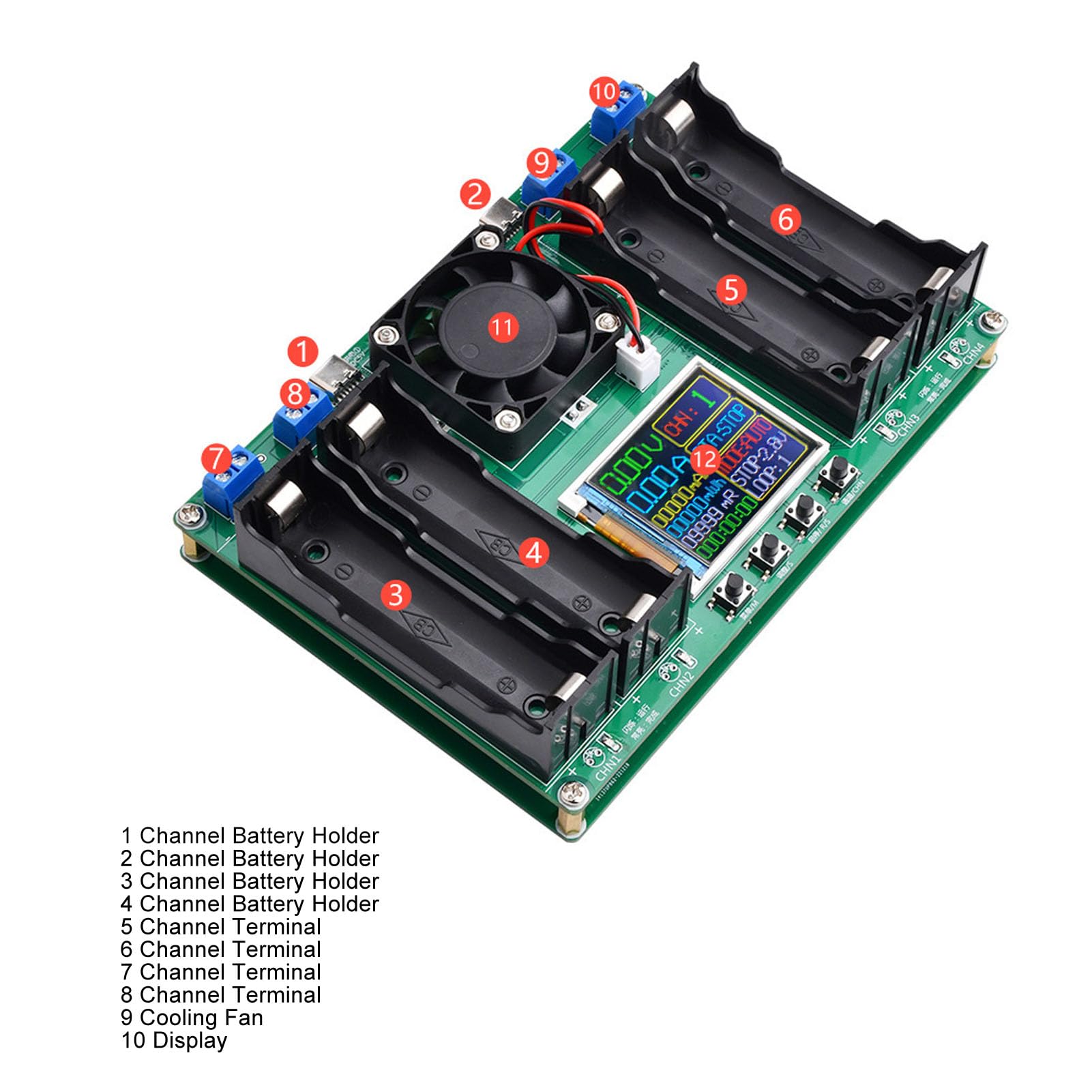 Digital Battery Capacity Tester Module - Accurate Power Meter for AA AAA Li-ion 18650 Batteries - Perfect for DIY Electronics, RC Toys, and Home Energy Storage Systems