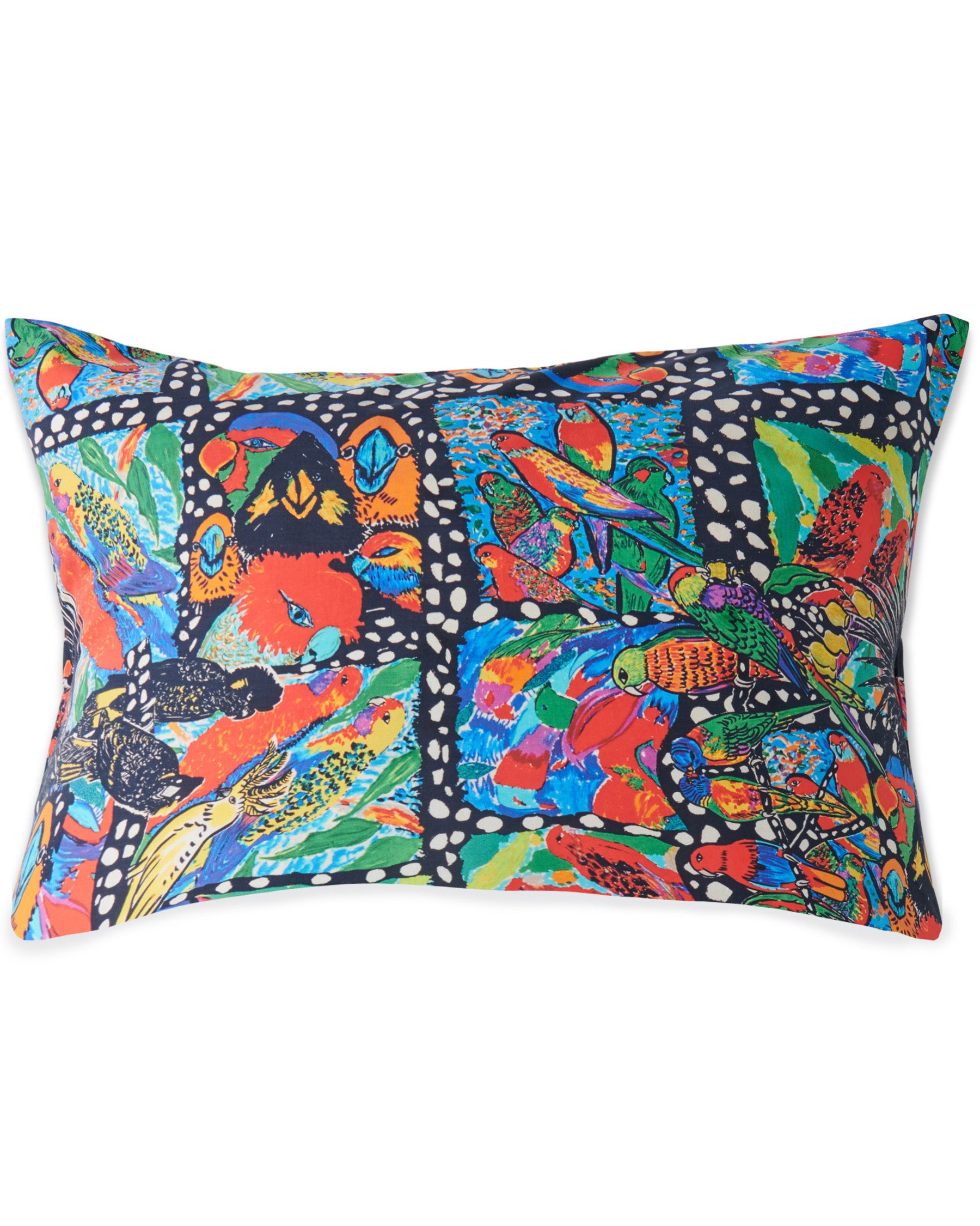 Kip&Co x Jenny Kee Parrots & Cockatoos Organic Cotton Pillowcase Set - Soft & Hypoallergenic Bedding for Kids & Adults - Perfect for Nursery, Guest Room & Bohemian Home Decor