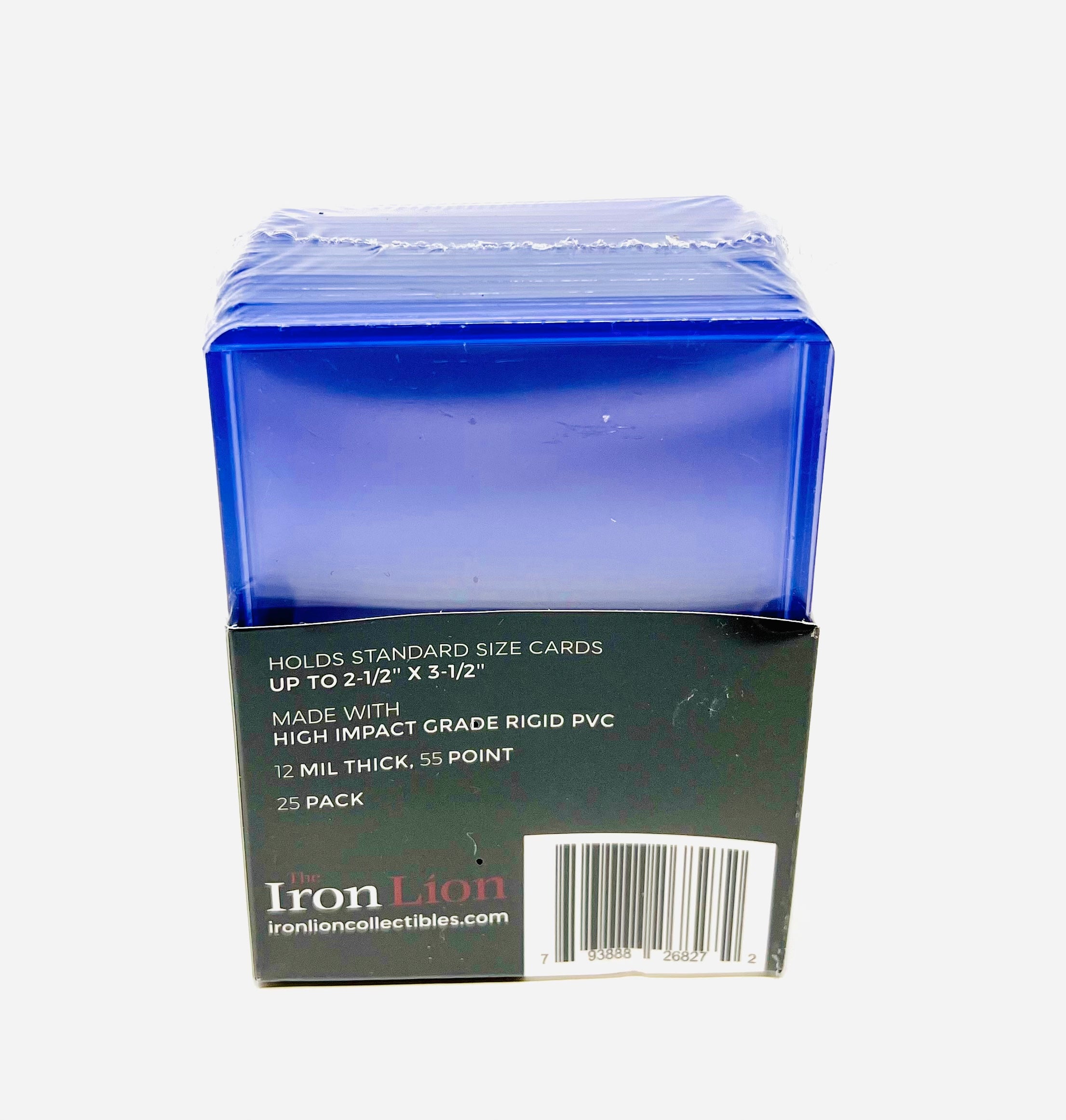 55-Point The Iron Lion Toploader Card Protectors - 25 Pack - Perfect for Trading Card Games (TCG), Sports Cards, and Collectibles Storage
