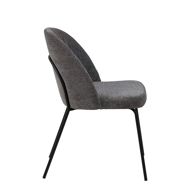 MILANI Modern Dining Chair - Anthracite Grey Upholstered Seat for Kitchen, Dining Room & Office - Comfortable & Stylish Home Furniture