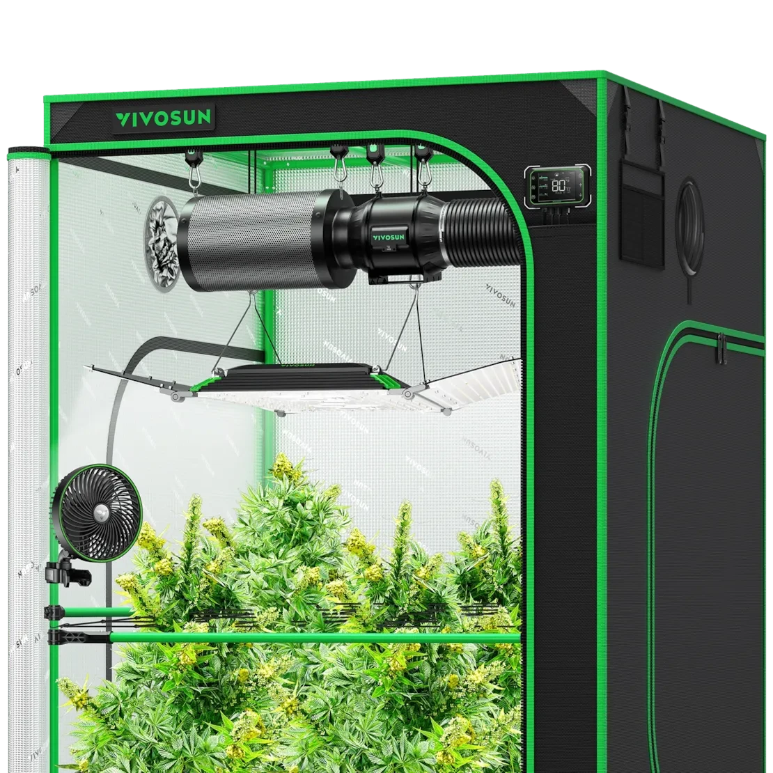 Vivosun Smart Grow Tent Kit Pro 4'x4' - Complete Indoor Hydroponic System for 4 Plants | Perfect for Home Gardening, Seed Starting & Plant Cultivation | Ideal for Grow Rooms, Greenhouses & Indoor Farms