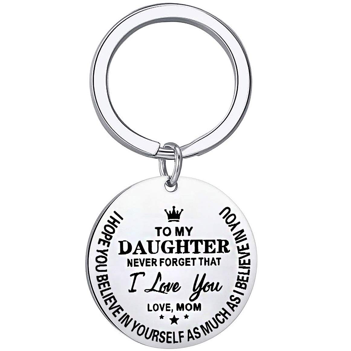 Bonayabo Personalized Engraved Keychain - Thoughtful Gift for Dad, Mom, Daughter & Son - Birthday & Graduation Present - Perfect for Everyday Carry, House Keys & Special Occasions