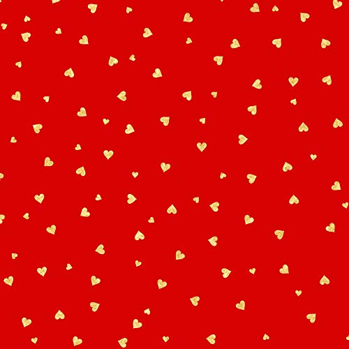 Gold Red Hearts