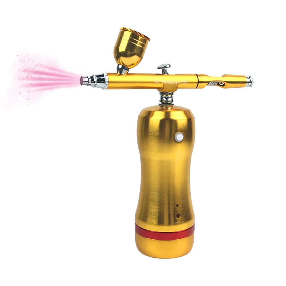 **HXZB Rechargeable Wireless Airbrush Kit - Mini Airbrush Compressor & Spray Gun for Nail Art, Face Painting, Cake Decorating, Detachable Battery - Perfect for DIY, Cosplay, and Tattoo Practice**