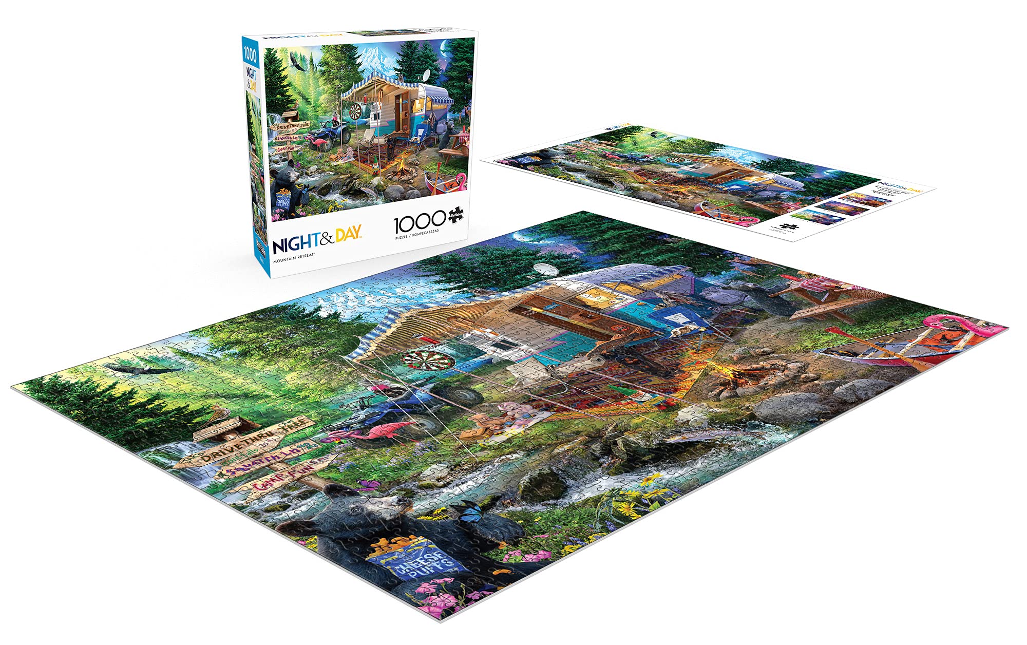 Buffalo Games Jeff Haynie Mountain Retreat 1000 Piece Jigsaw Puzzle for Adults - Challenging Puzzle Perfect for Game Nights & Family Gatherings - Finished Size 26.75
