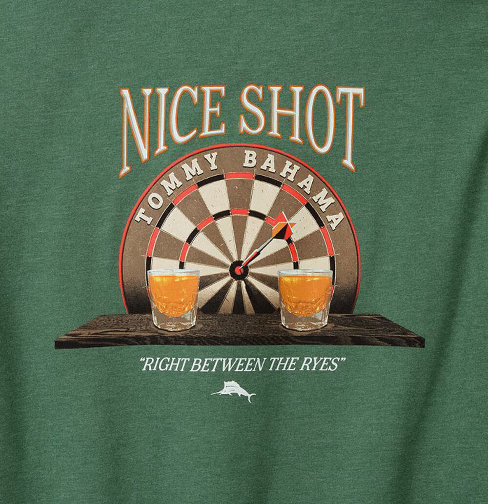 Tommy Bahama Big & Tall Between The Ryes Pocket T-Shirt for Men - Comfortable Cotton Casual Tee in Green Meadow Heather | Perfect for Outdoor Activities, Beach Vacations & Relaxing Weekends