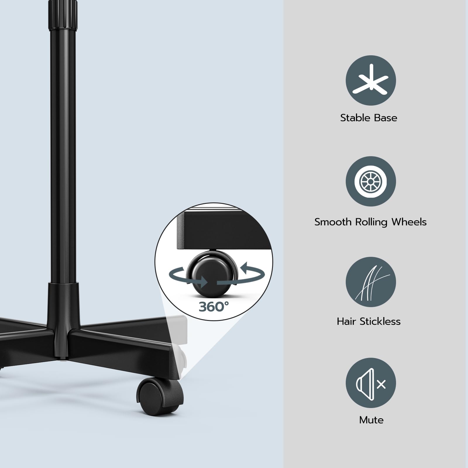 Professional 3-in-1 Facial Steamer with Wheels for Estheticians - Black Beauty Steamer with 5X LED Magnifying Lamp & Hot/Cold Mist Function | Perfect for Spa Treatments, Skin Care Clinics & Home Facial Therapy