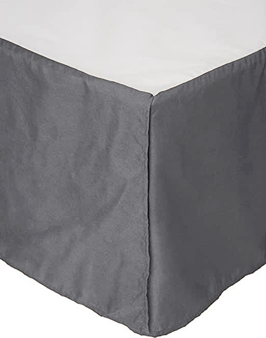 Pillowtex Bed Skirt - Premium Fitted Dust Ruffle for Queen/King Size Beds - Elegant Bedroom Decor for Hotels, Guest Rooms & Master Suites