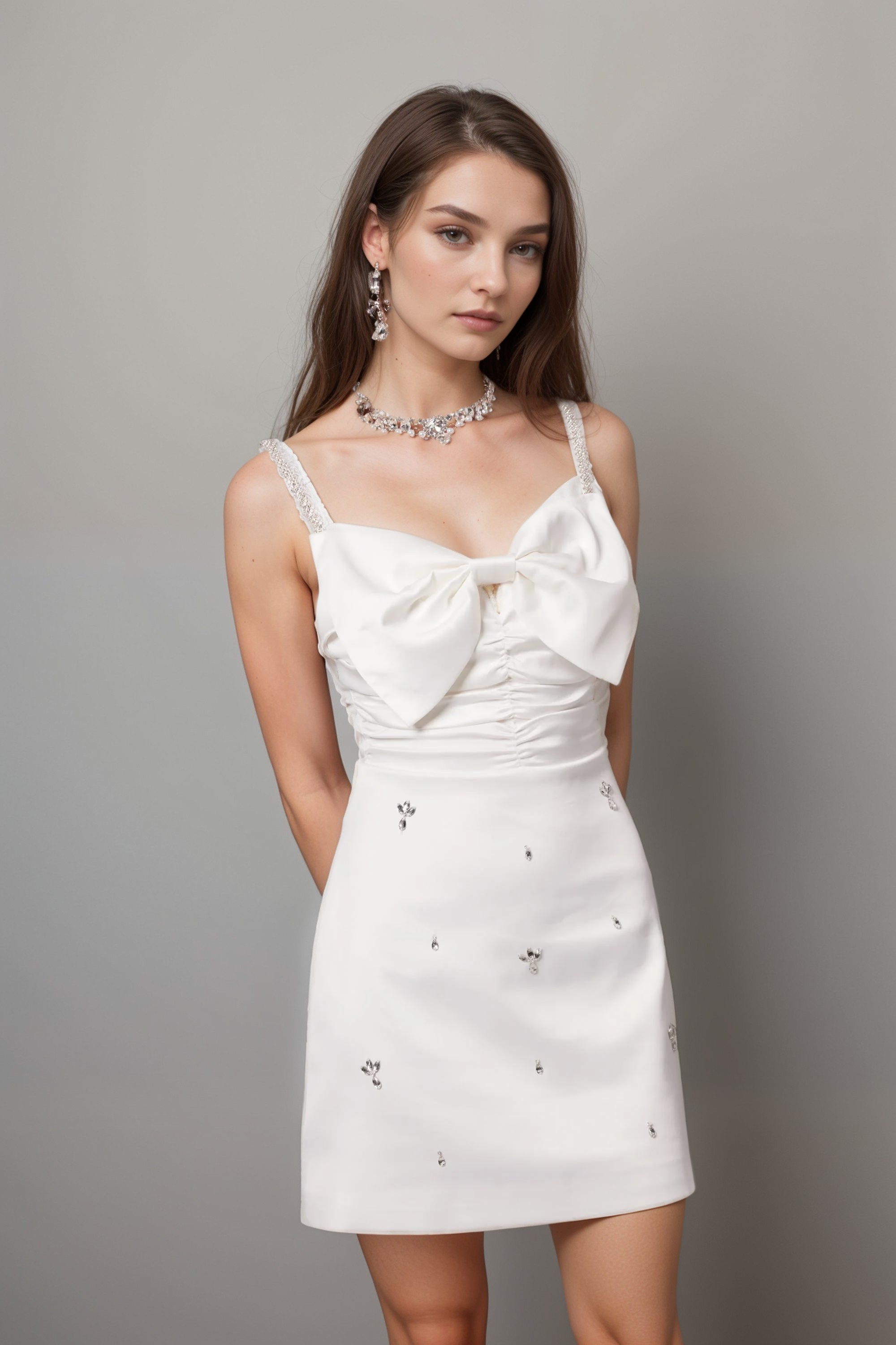 Anastasia Mini White Dress - Elegant & Flirty for Parties, Dates & Special Occasions