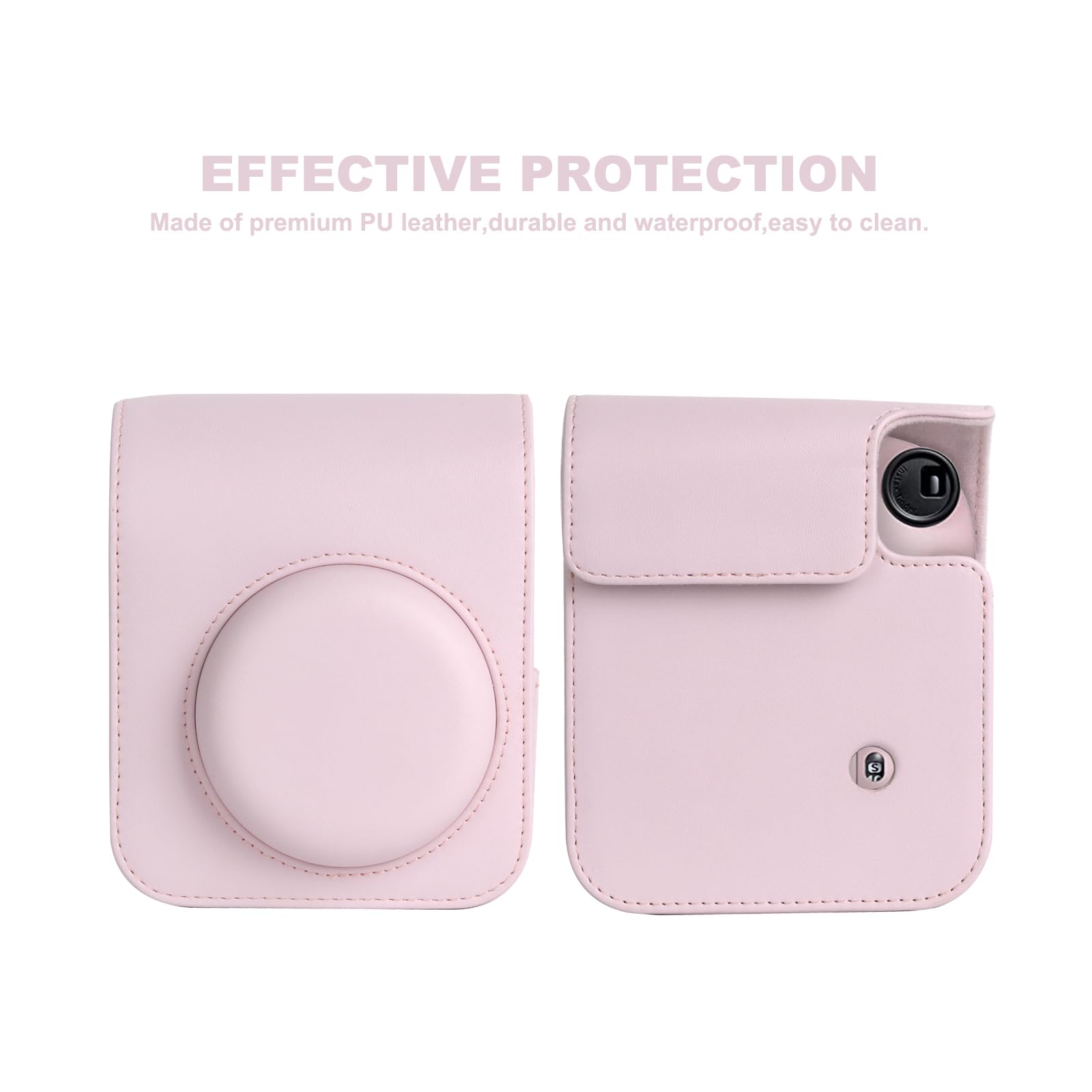 11 in 1 Accessories Kit for Fujifilm Instax Mini 12 Camera - Includes Camera Case, Photo Album, DIY Sticker, Wall Hanging Frame & Tabletop Frame (Blossom Pink) - Perfect for Travel, Parties, Home Decor & Instant Photo Gifts