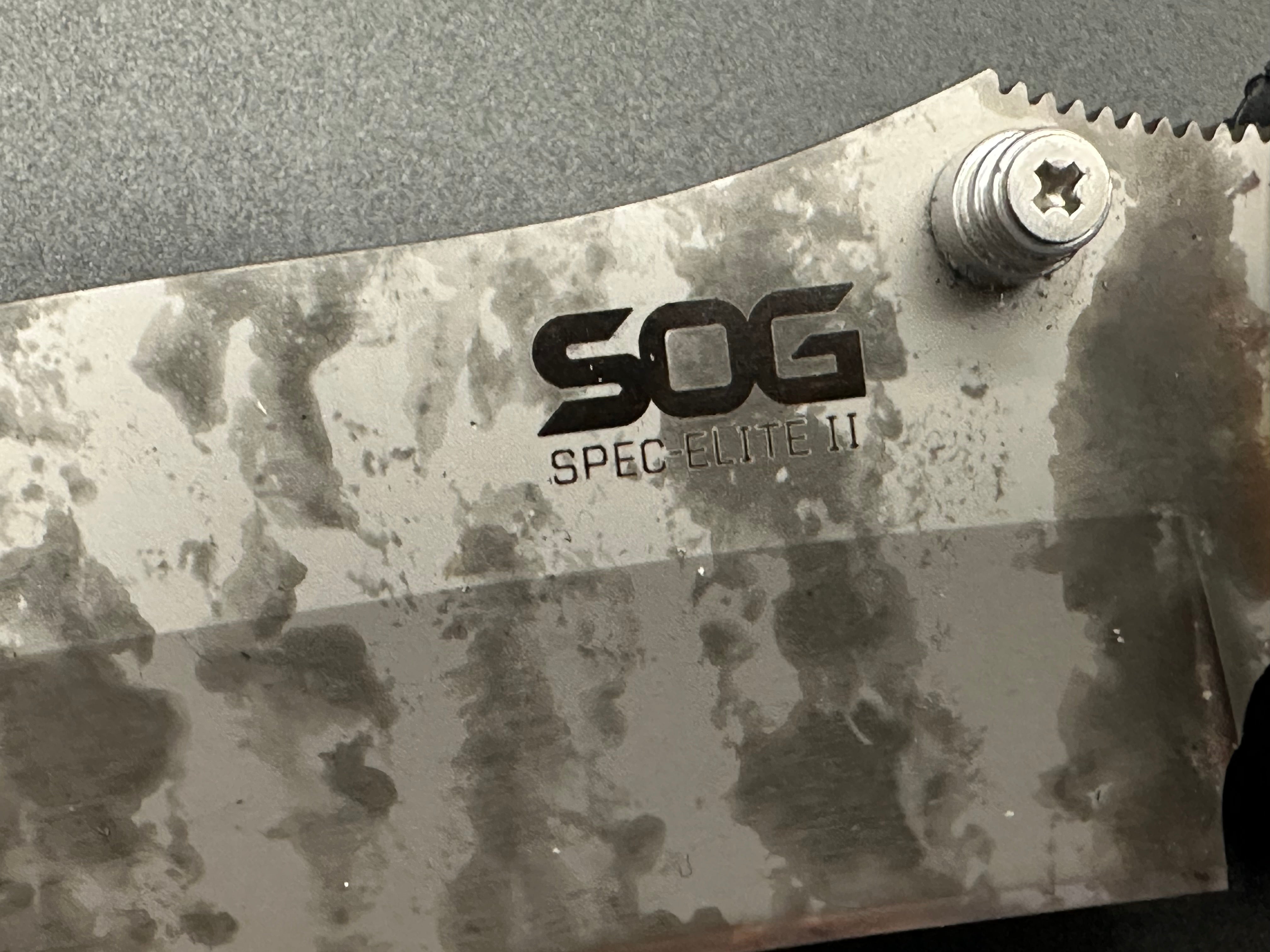 SOG Spec Elite II Tactical Knife - High Carbon Stainless Steel Blade, G-10 Handle for Outdoor Survival, Camping & Hunting | Perfect for Bushcraft, EDC & Self-Defense