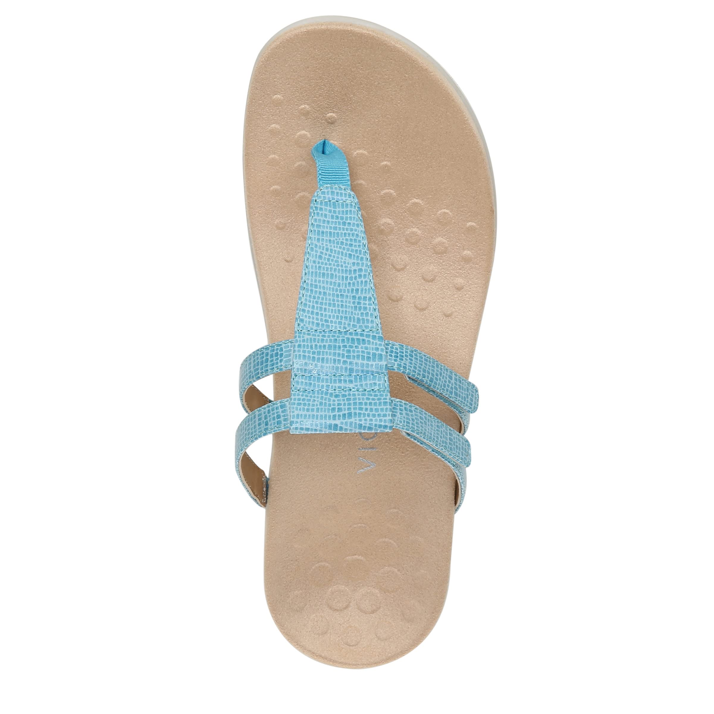 Vionic Elvia Women's Adjustable Orthotic Slip-On Sandals with Arch Support - Comfortable Walking Shoes for Plantar Fasciitis, Flat Feet & Heel Pain Relief - Perfect for Beach, Travel & Everyday Wear