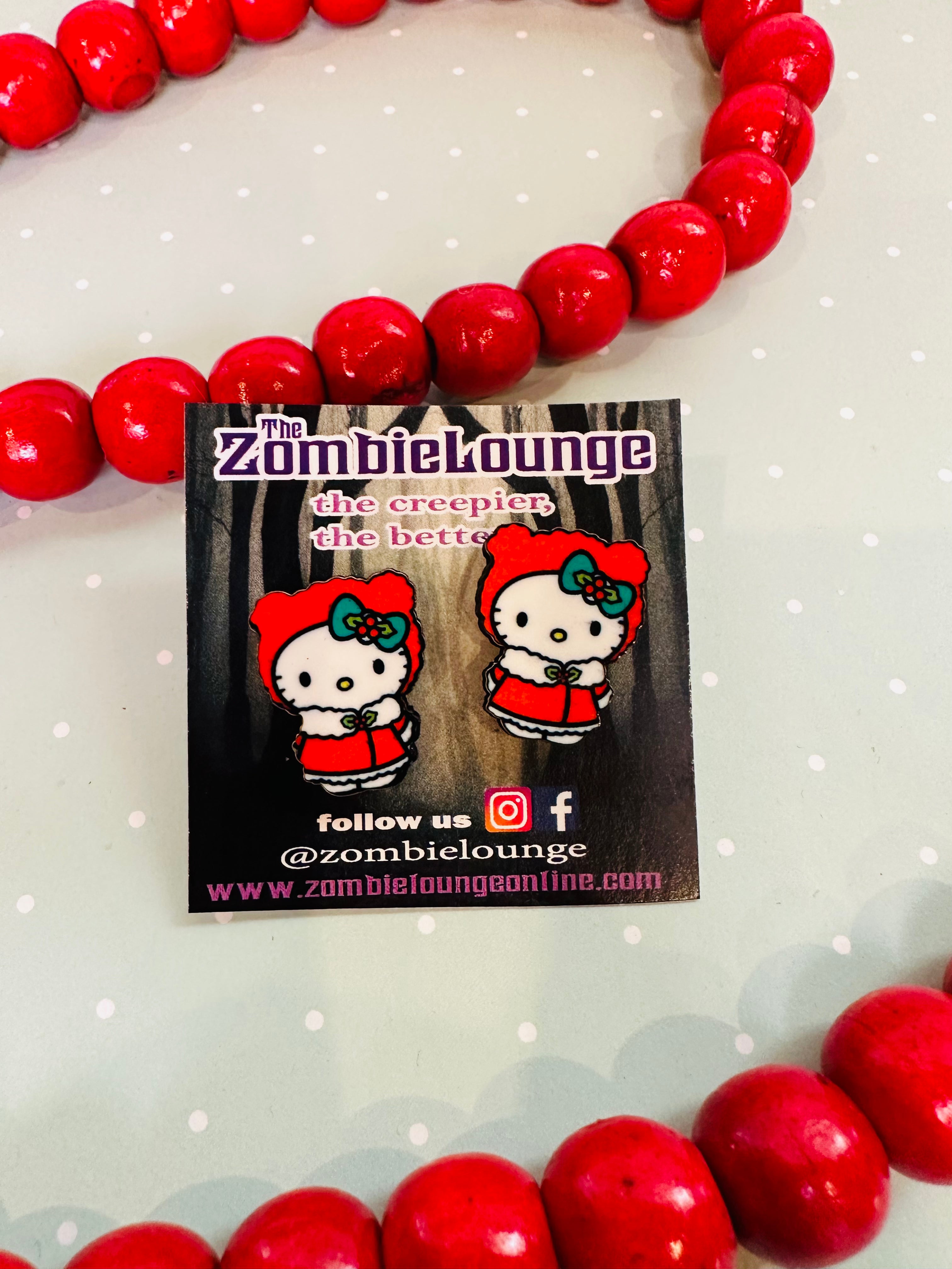 Christmas Kitty Earrings for Women - Cute Cat Stud Earrings Holiday Jewelry Gift for Her - Perfect for Christmas Parties & Festive Celebrations