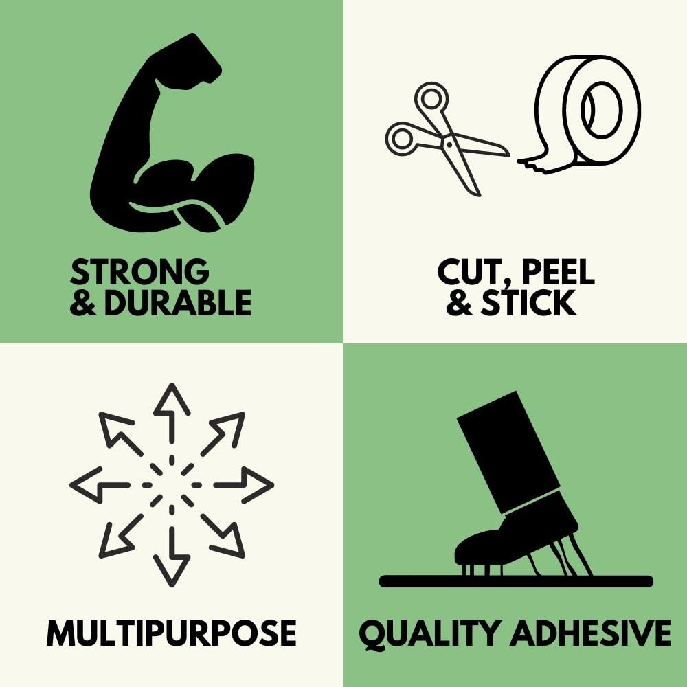 PSBM Green Painters Tape 2 Inch x 60 Yards, 24 Pack Bulk Multipack - Easy Tear Design Masking Tape for Multi-Surface Use (Painting, DIY Projects, Home Improvement, Crafts & Office Use)