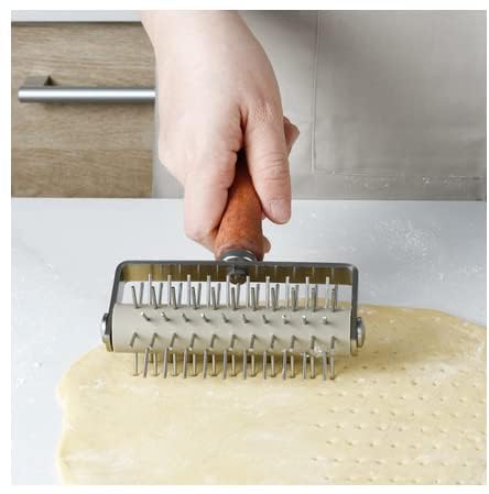 Stainless Steel Pizza Dough Docker - Professional Needle Roller & Dough Puncher for Perfect Homemade Pizza Crust | Ideal for Restaurants, Bakeries & Home Cooking