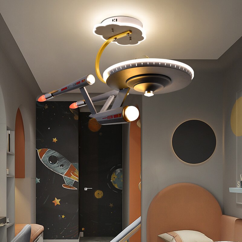 Galaxy LED Night Light for Kids Room - Space-Themed Nursery Decor, Cool Starship Design for Bedroom, Perfect for Bedtime, Playroom & Relaxation