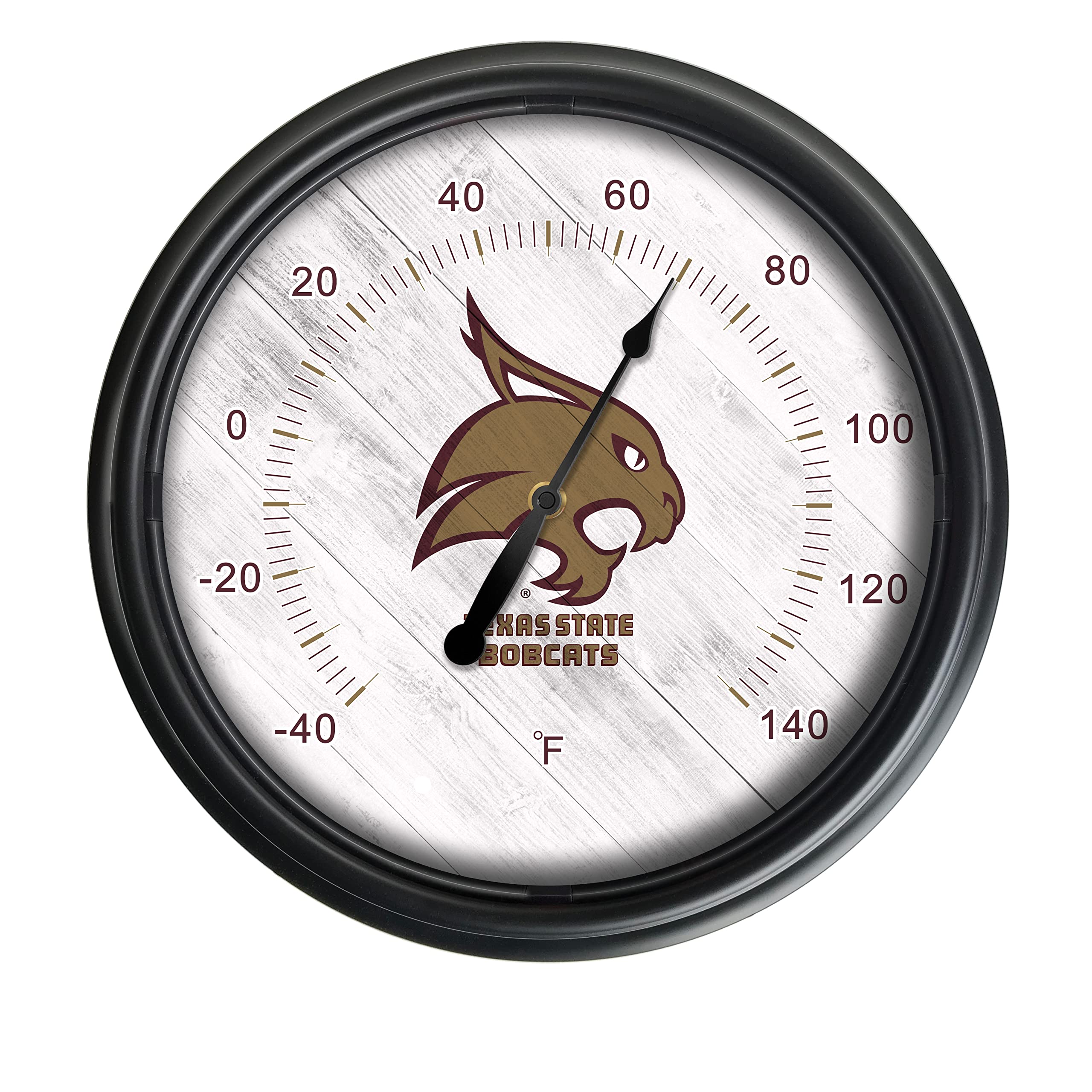 Texas State University Indoor Outdoor LED Thermometer - Digital Temperature Gauge for Home, Office, Garden & Patio - Accurate Weather Monitoring Device
